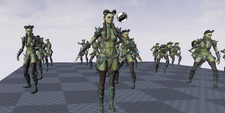 Orc Girls Low-poly 3D model_10