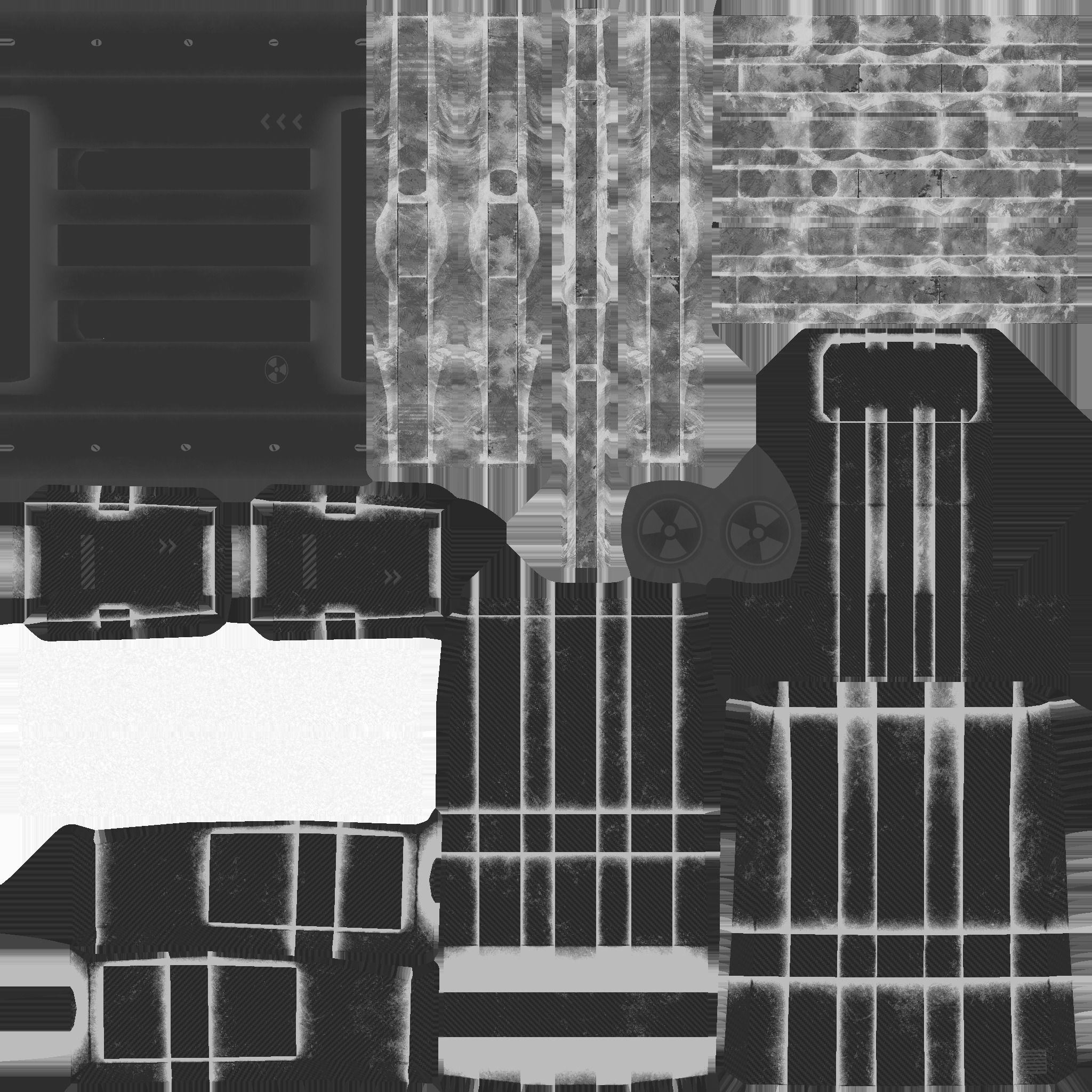 Sci-Fi Carbon Fiber Backpack - Character Design Low-poly 3D model_17