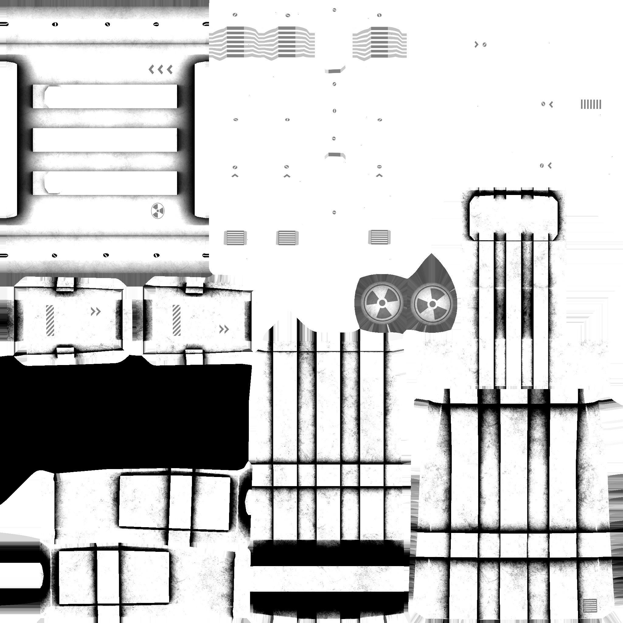 Sci-Fi Carbon Fiber Backpack - Character Design Low-poly 3D model_15