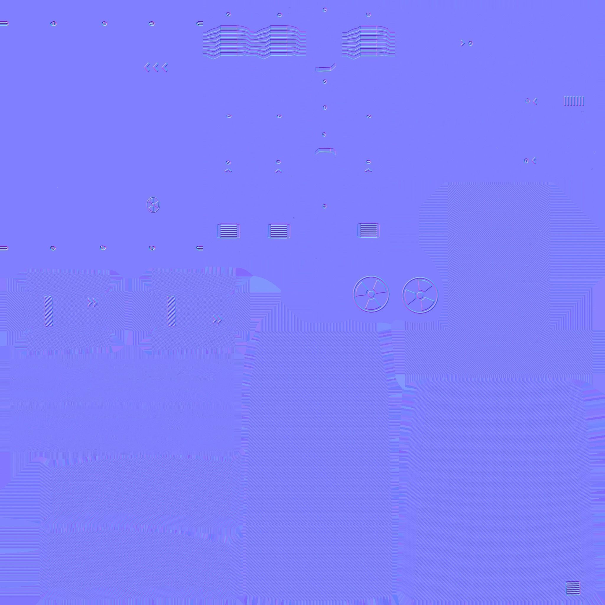 Sci-Fi Carbon Fiber Backpack - Character Design Low-poly 3D model_16