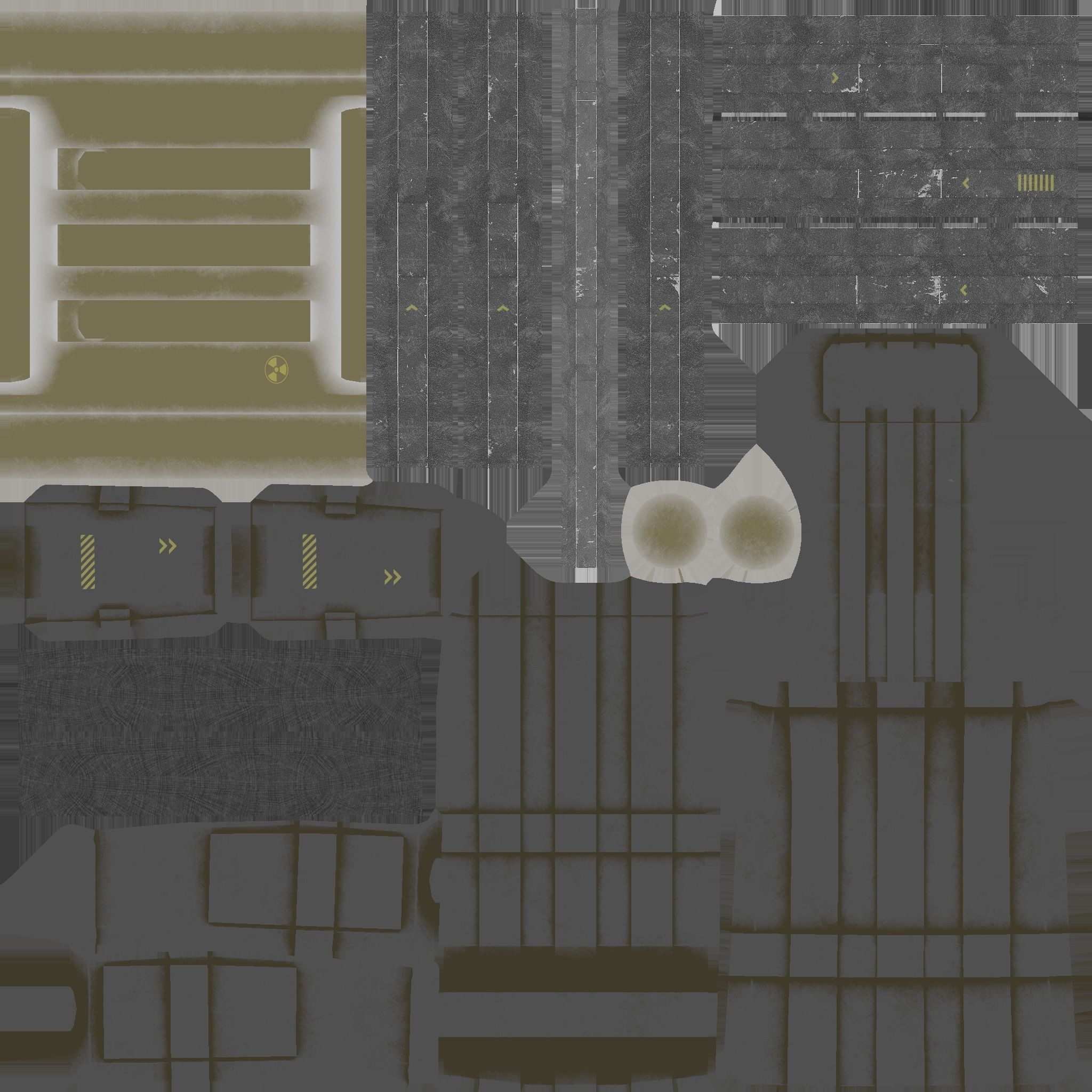 Sci-Fi Carbon Fiber Backpack - Character Design Low-poly 3D model_18