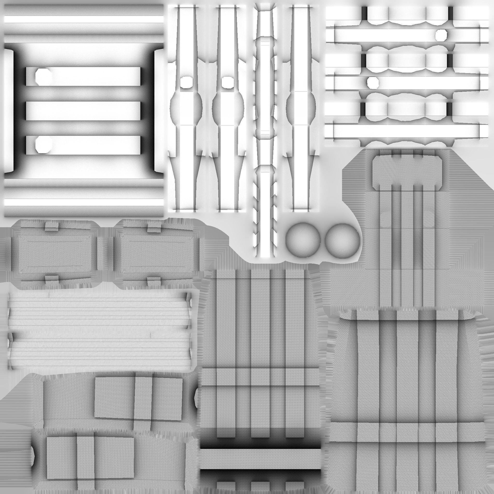 Sci-Fi Carbon Fiber Backpack - Character Design Low-poly 3D model_19