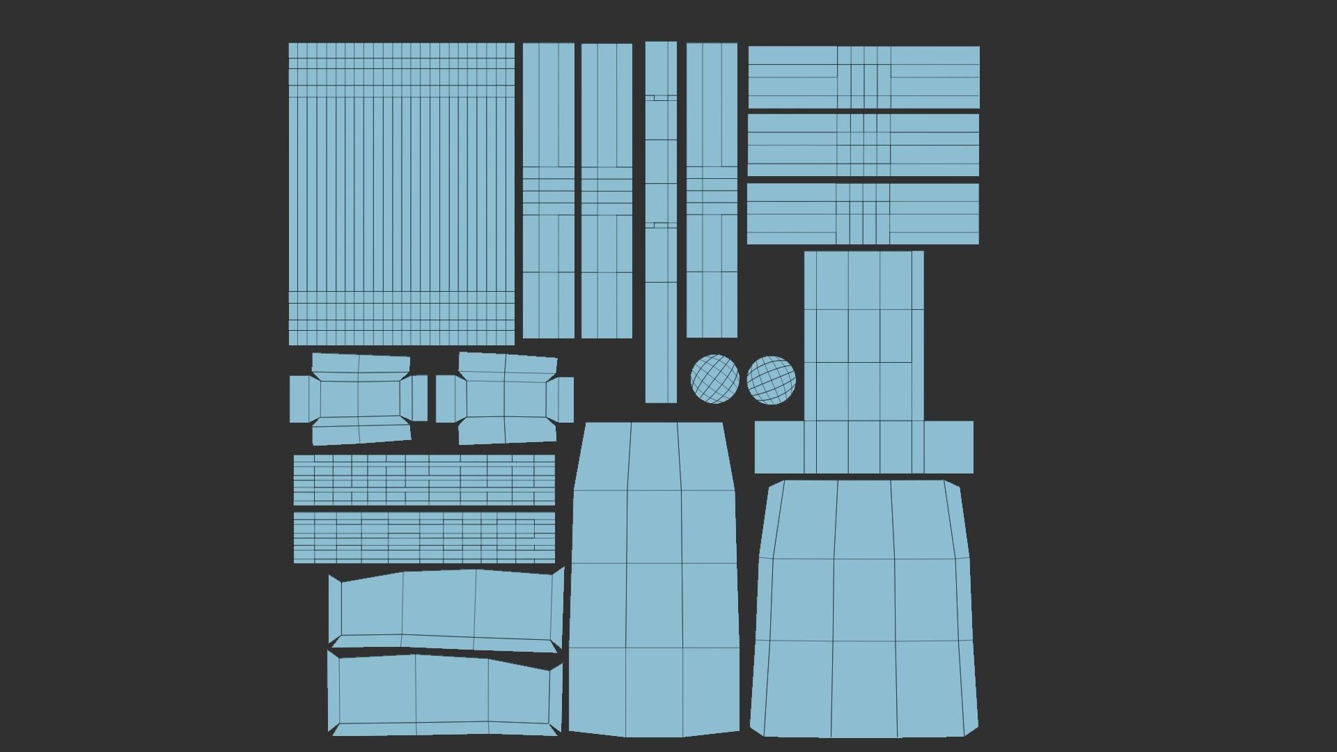 Sci-Fi Carbon Fiber Backpack - Character Design Low-poly 3D model_9