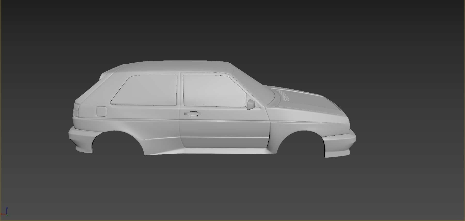 Volkswagen Golf Mk2 Rallye Body For Print 3D print model_7
