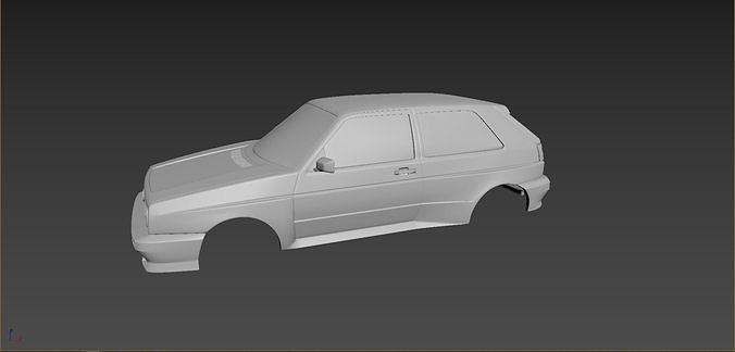 Volkswagen Golf Mk2 Rallye Body For Print 3D print model 3