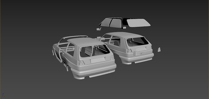 Volkswagen Golf Mk2 Rallye Body For Print 3D print model 5