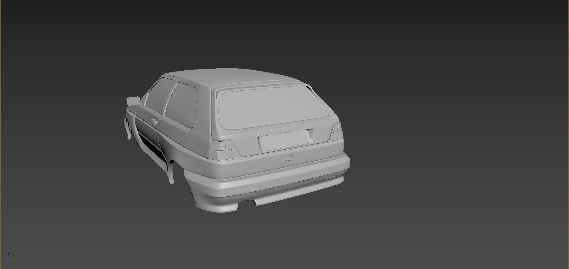Volkswagen Golf Mk2 Rallye Body For Print 3D print model_5