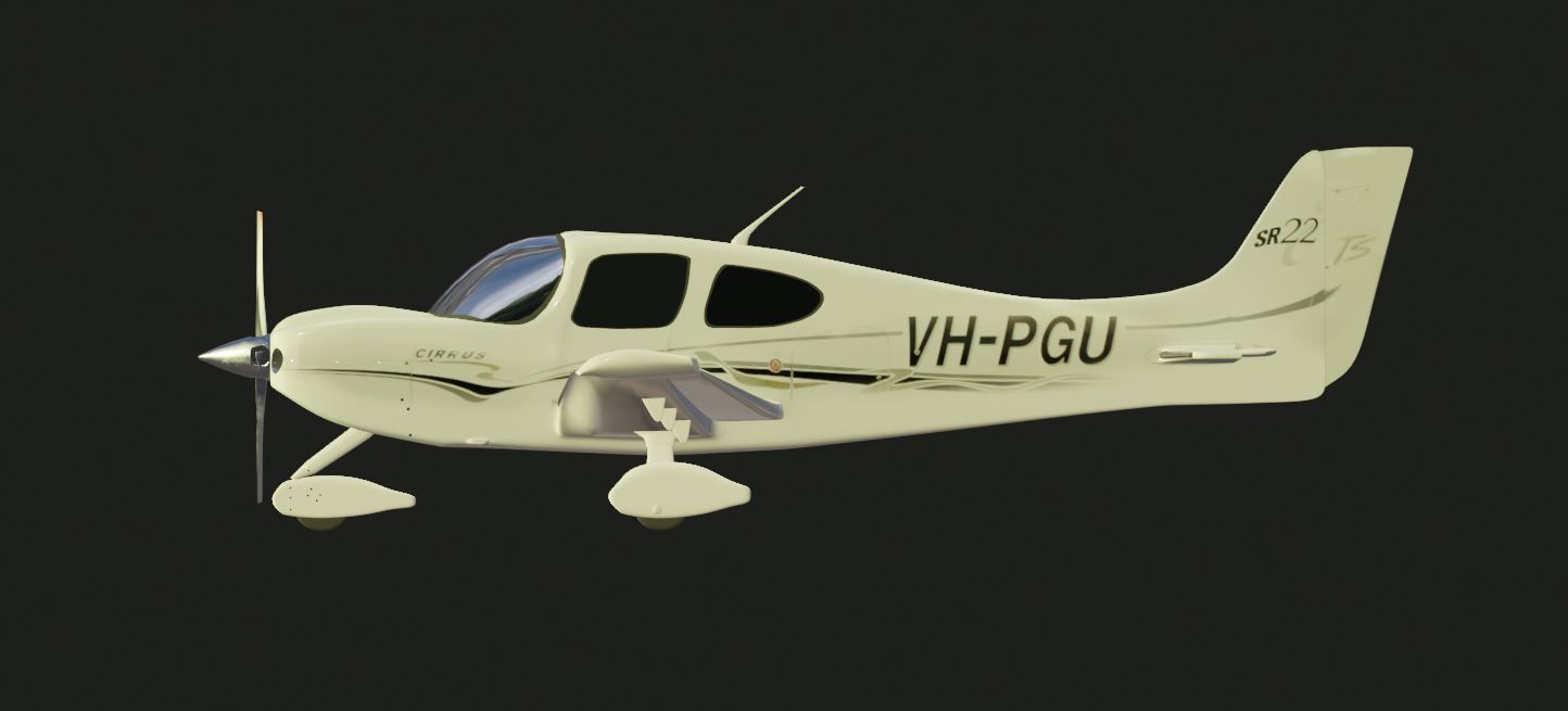 Aircraft - Airplane - Cirrus SR22 VH-PGU 3D model_5
