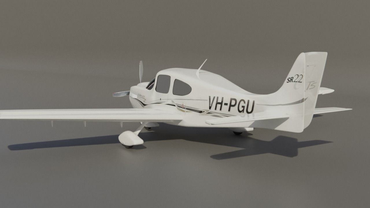 Aircraft - Airplane - Cirrus SR22 VH-PGU 3D model_2