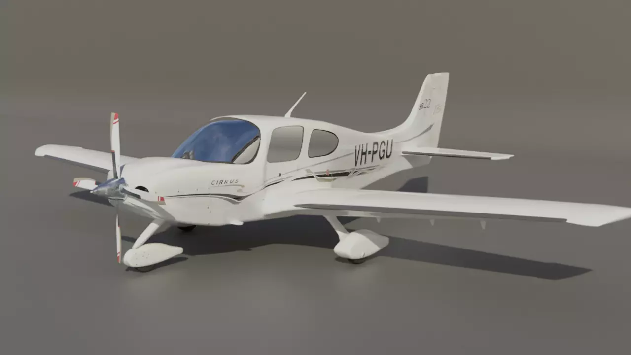 Aircraft - Airplane - Cirrus SR22 VH-PGU 3D model_0