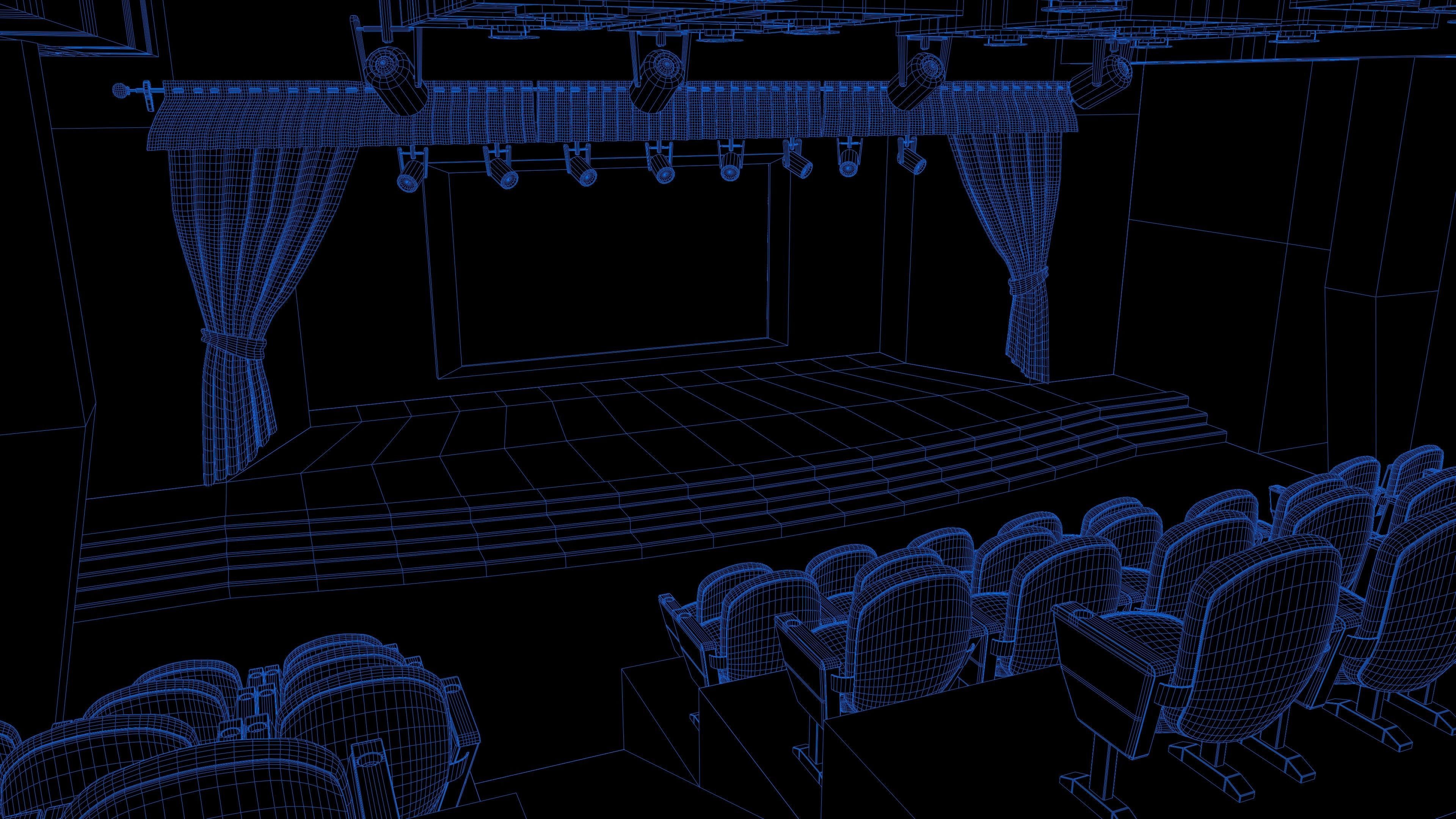 Theater Auditorium 3D model_2