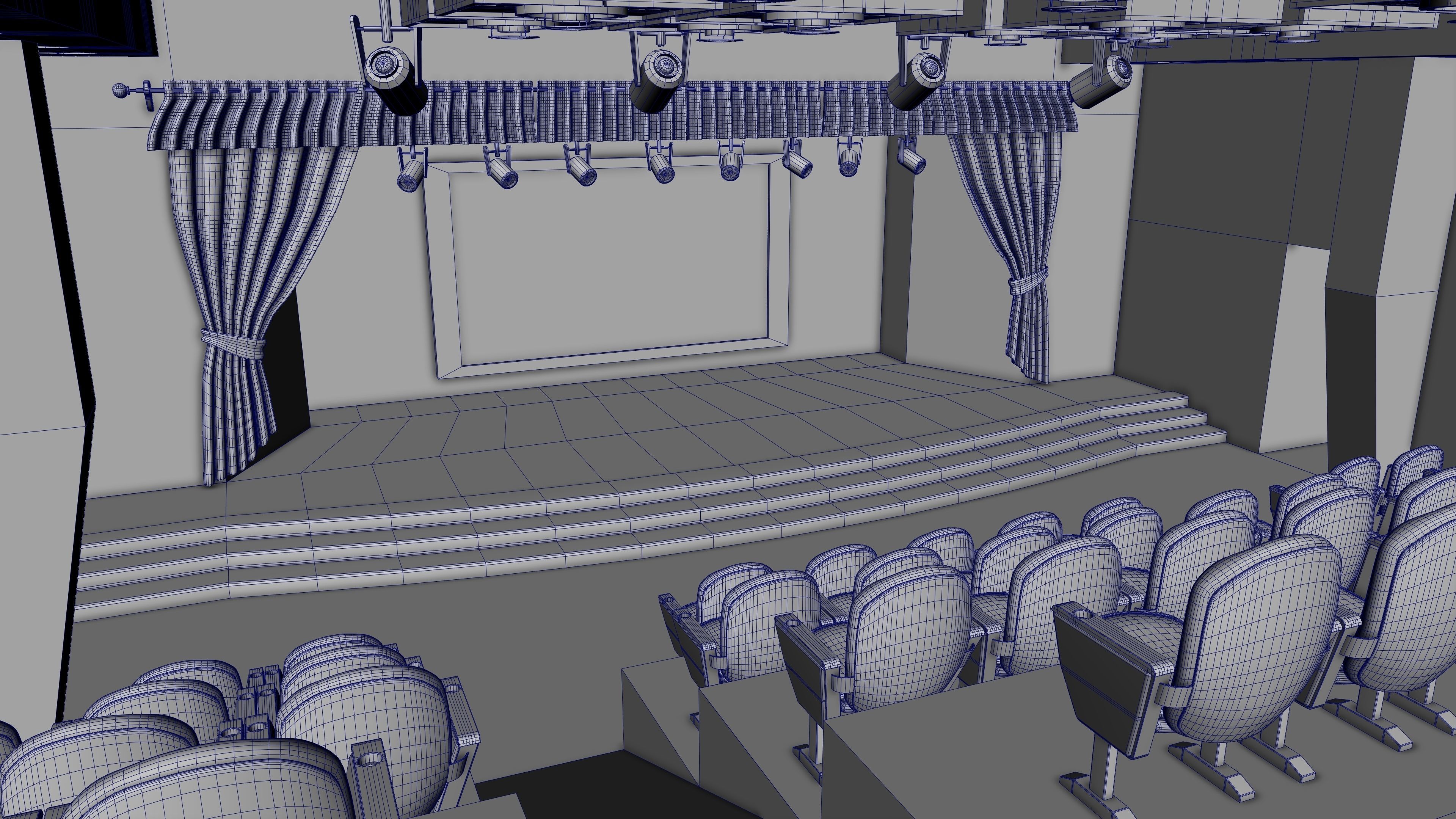 Theater Auditorium 3D model_1