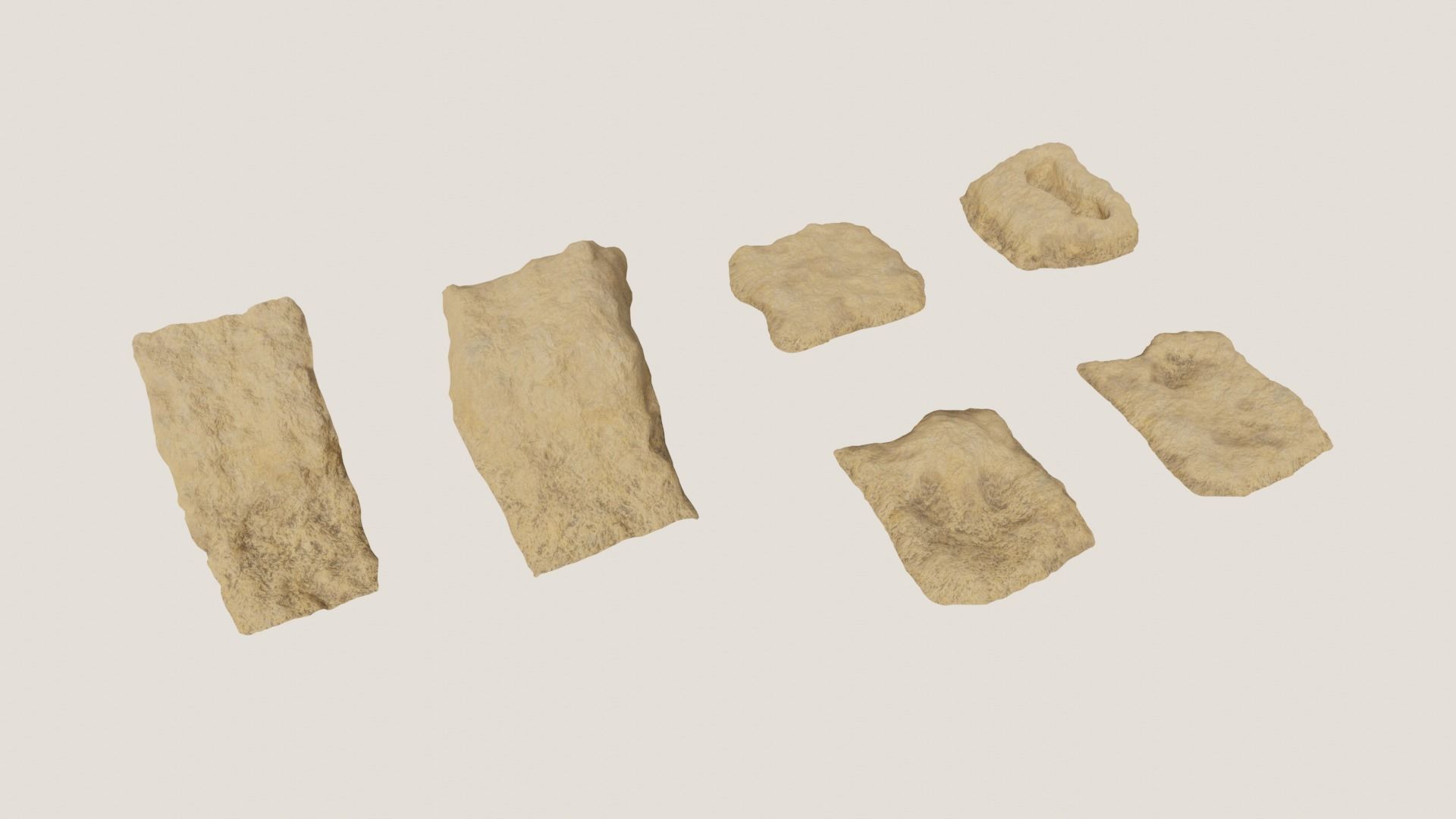 Environmental Rocks Vol1 - Game Ready and PBR Low-poly 3D model_8