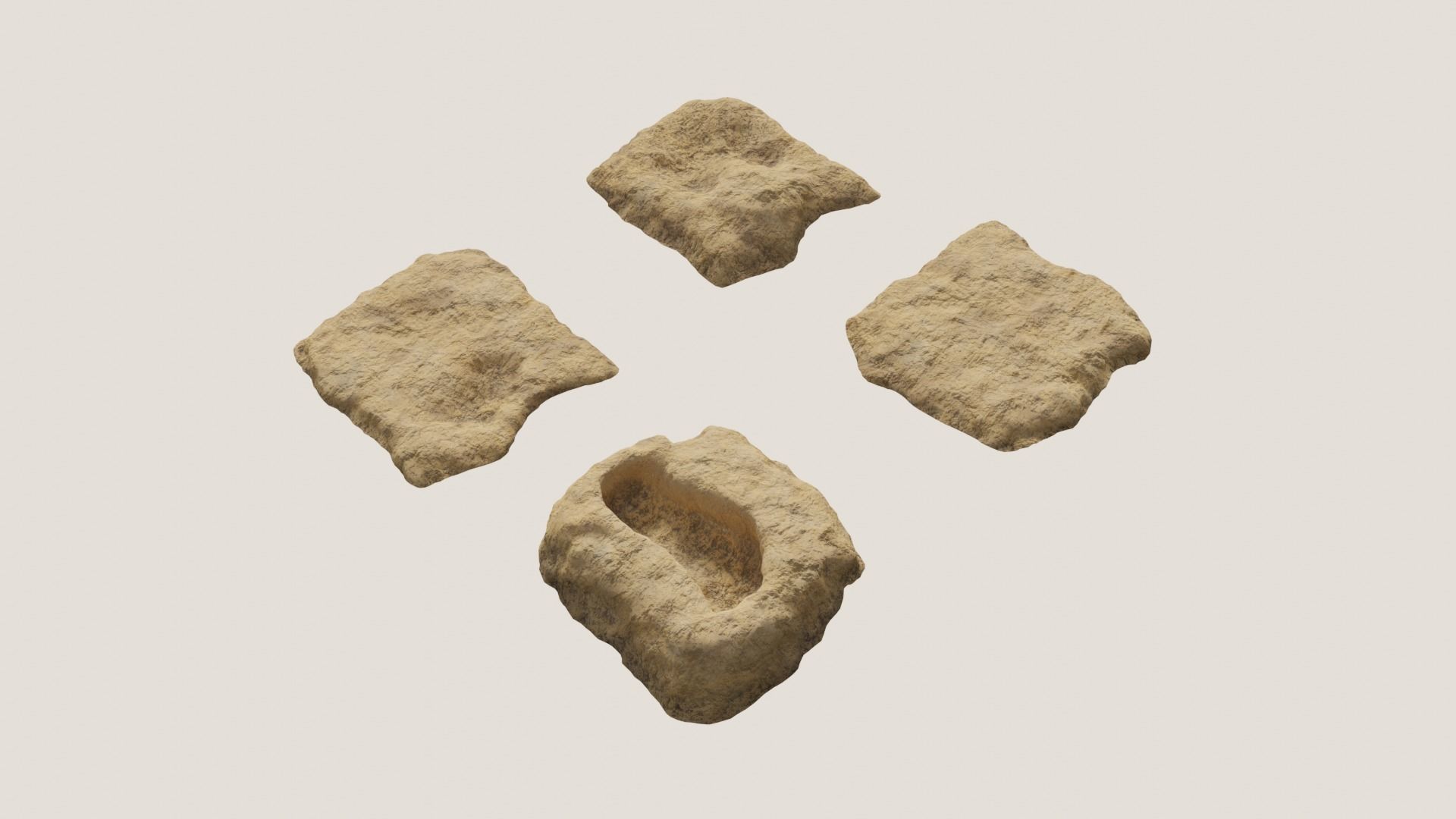 Environmental Rocks Vol1 - Game Ready and PBR Low-poly 3D model_9