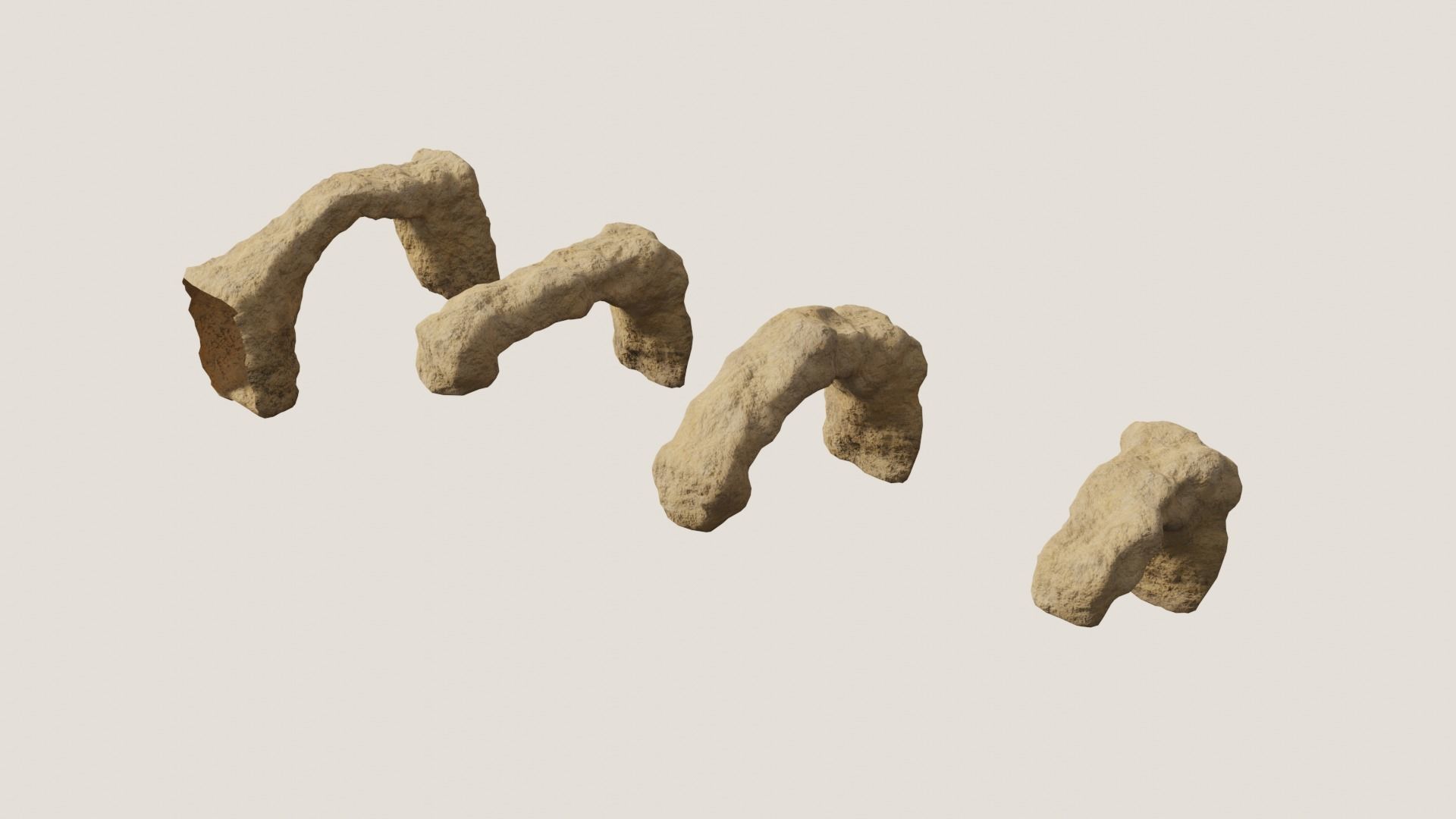 Environmental Rocks Vol1 - Game Ready and PBR Low-poly 3D model_6