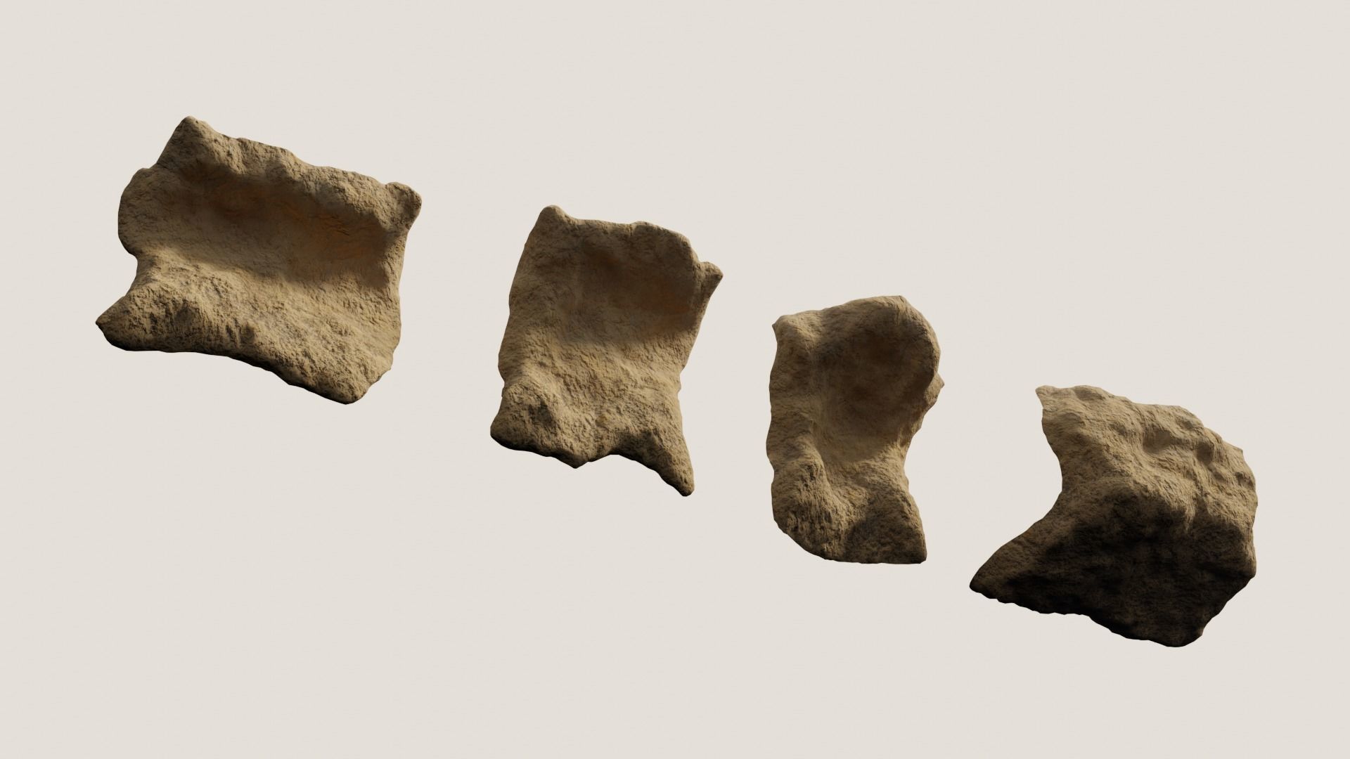 Environmental Rocks Vol1 - Game Ready and PBR Low-poly 3D model_26