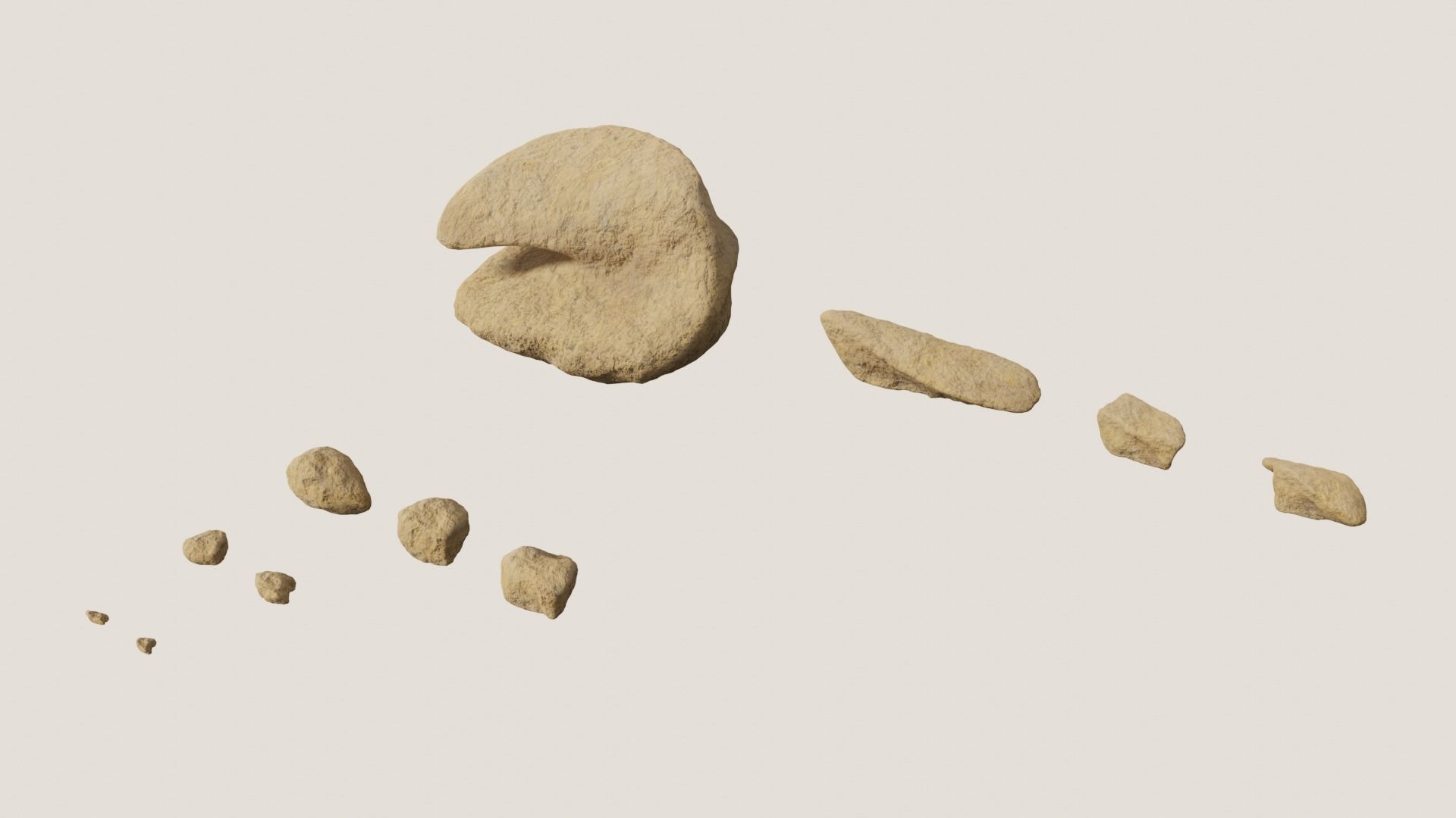 Environmental Rocks Vol1 - Game Ready and PBR Low-poly 3D model_10