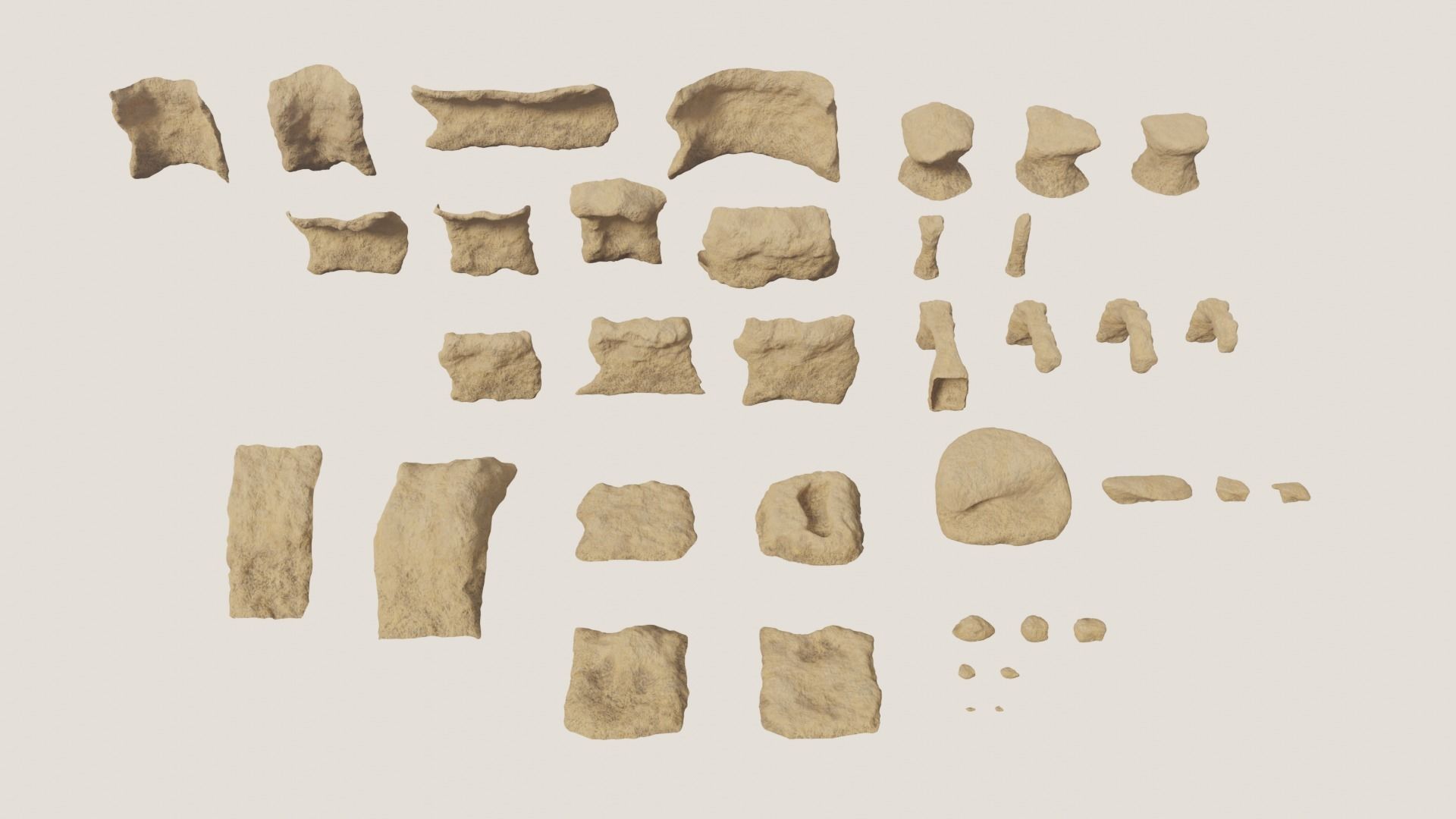 Environmental Rocks Vol1 - Game Ready and PBR Low-poly 3D model_5