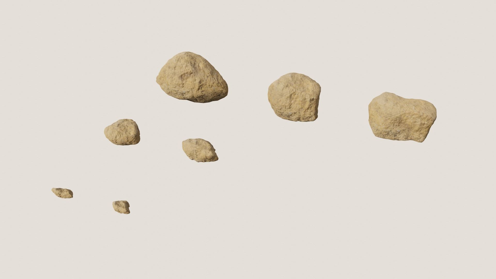 Environmental Rocks Vol1 - Game Ready and PBR Low-poly 3D model_18
