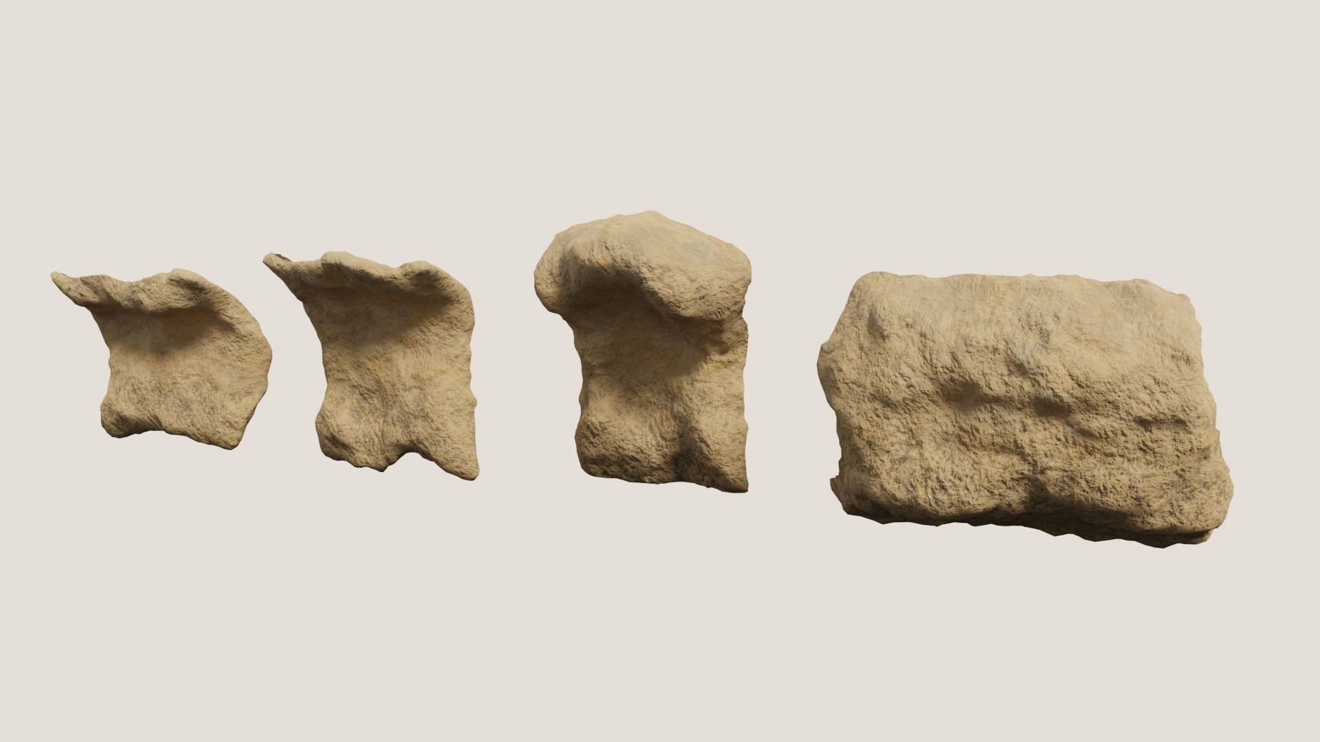 Environmental Rocks Vol1 - Game Ready and PBR Low-poly 3D model_25