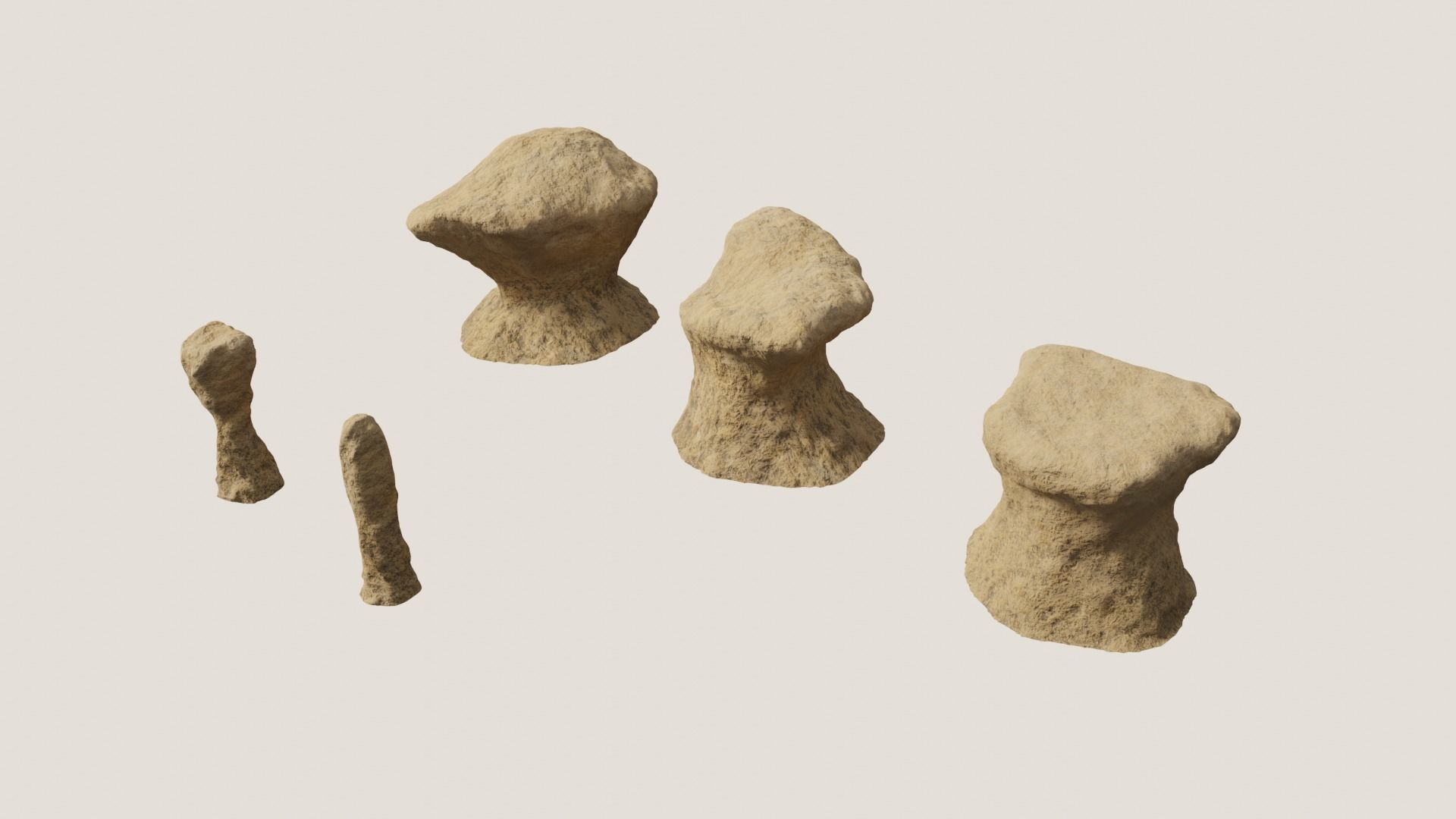 Environmental Rocks Vol1 - Game Ready and PBR Low-poly 3D model_11