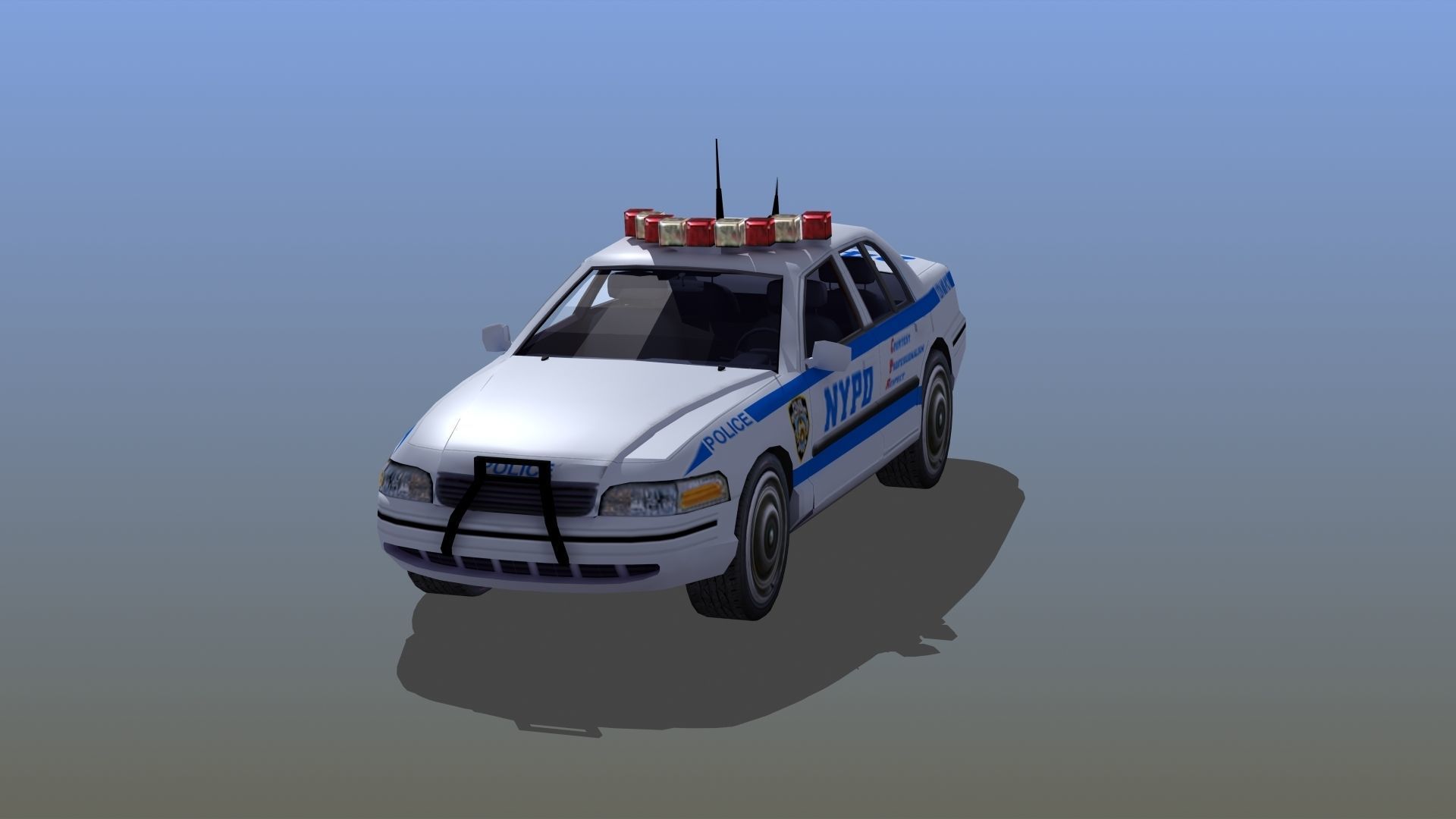 Police Patrol Car Low-poly 3D model_27