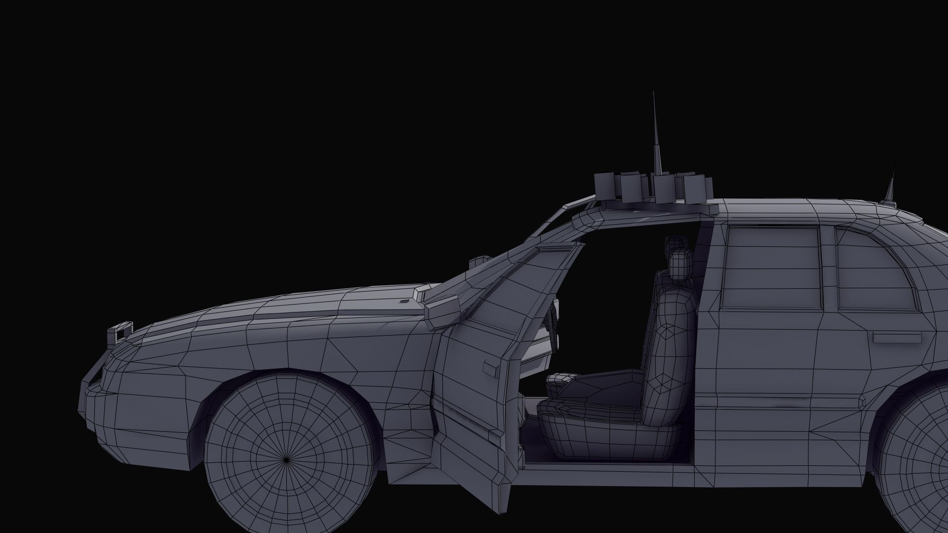 Police Patrol Car Low-poly 3D model_3