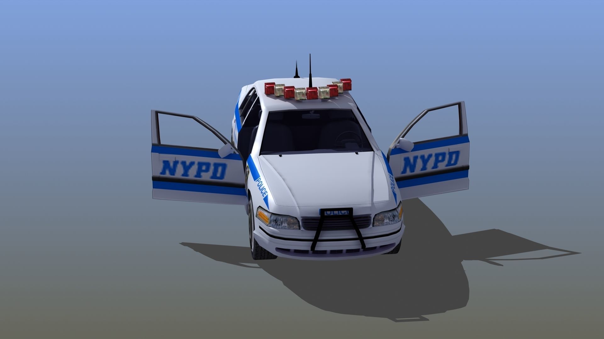 Police Patrol Car Low-poly 3D model_50