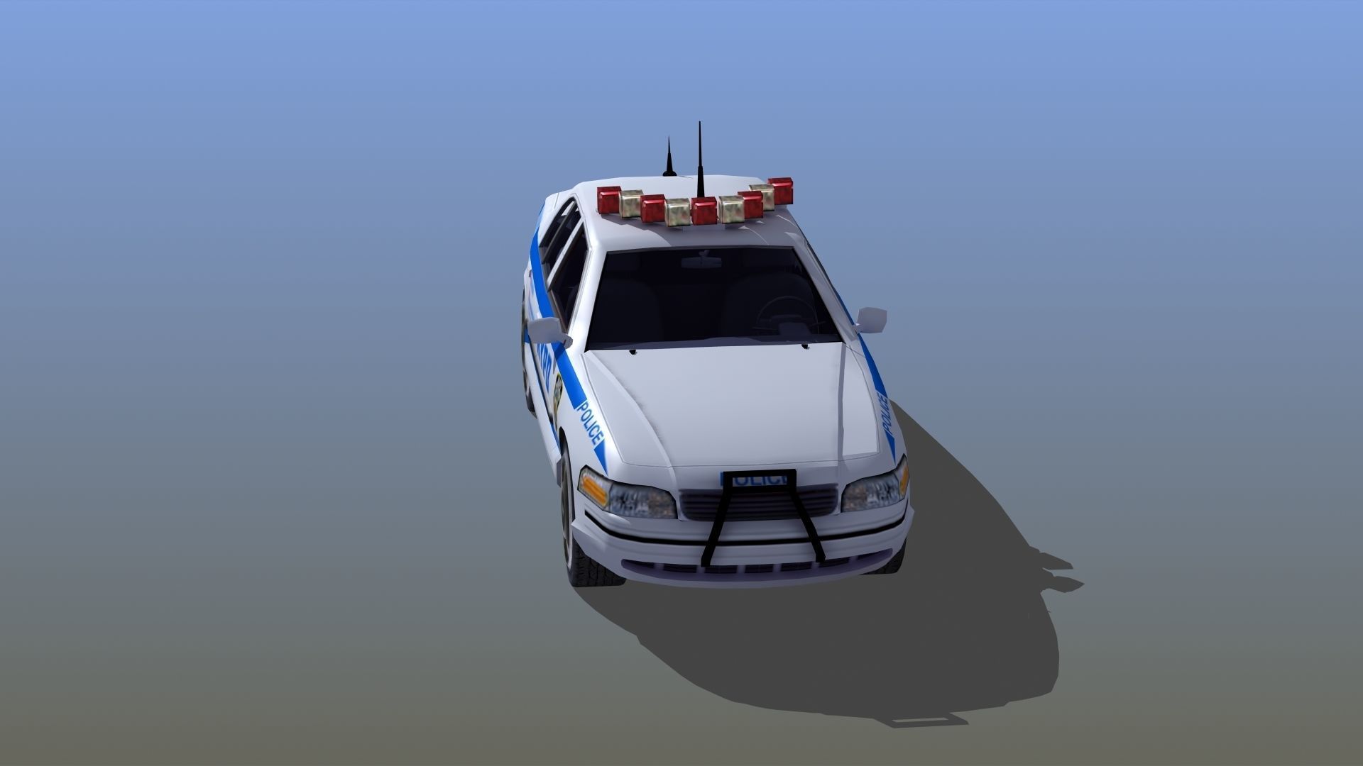 Police Patrol Car Low-poly 3D model_21