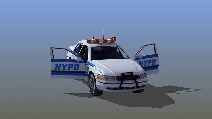 Police Patrol Car Low-poly 3D model