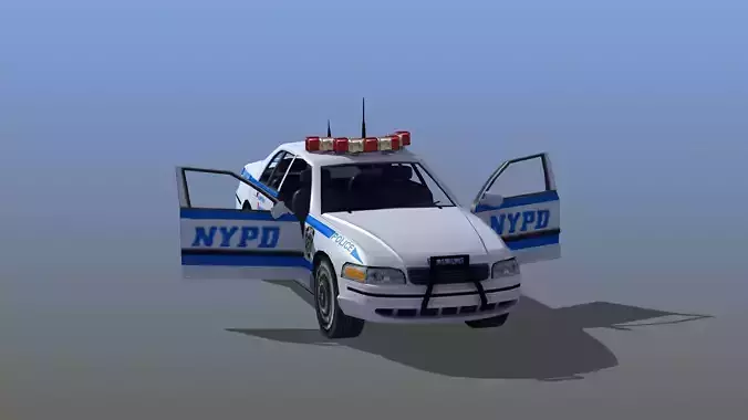 Police Patrol Car Low-poly 3D model