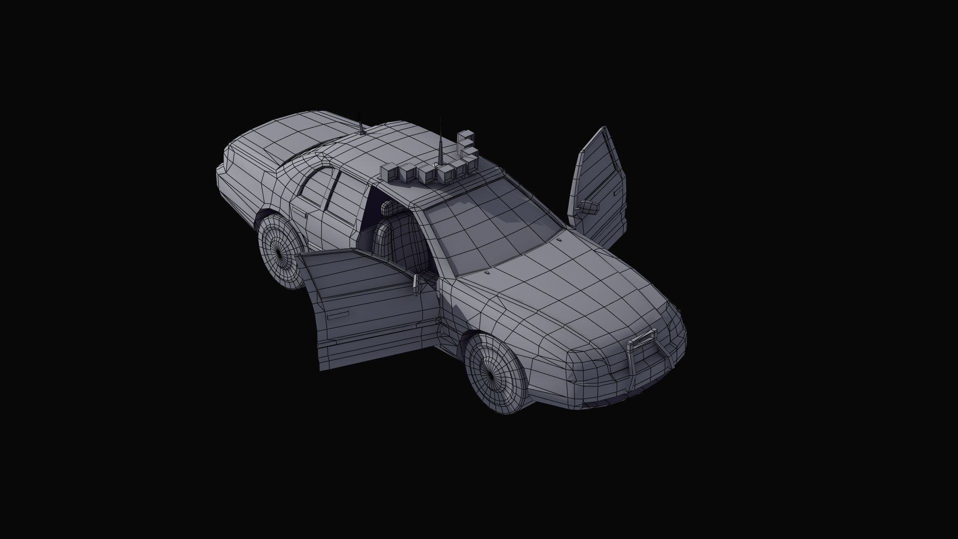 Police Patrol Car Low-poly 3D model_33