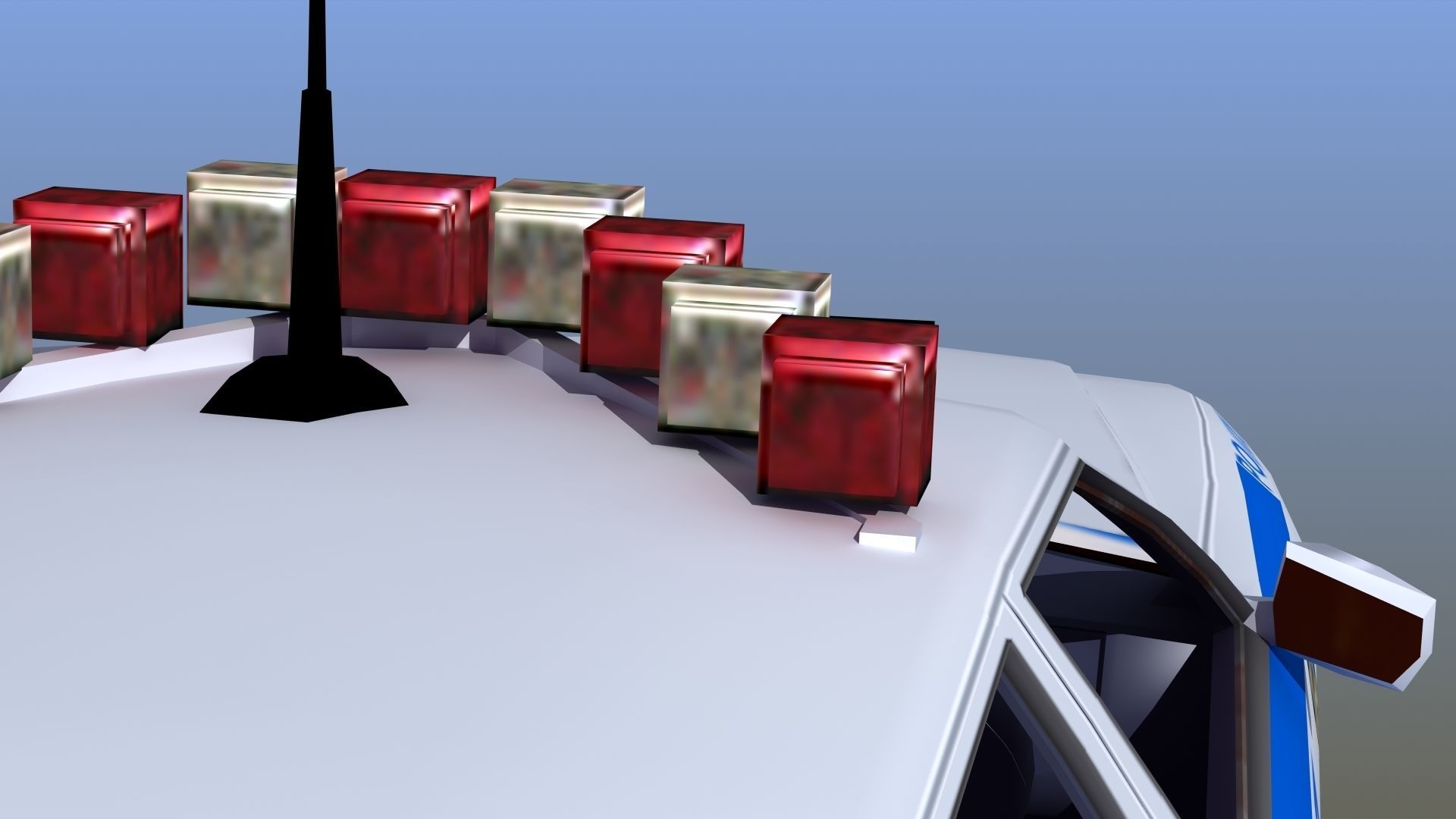 Police Patrol Car Low-poly 3D model_26