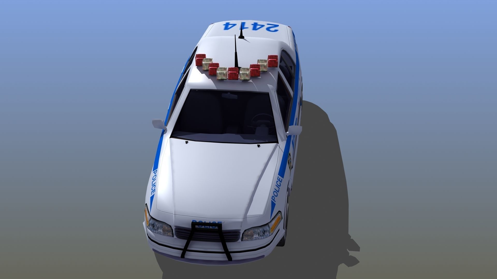 Police Patrol Car Low-poly 3D model_34