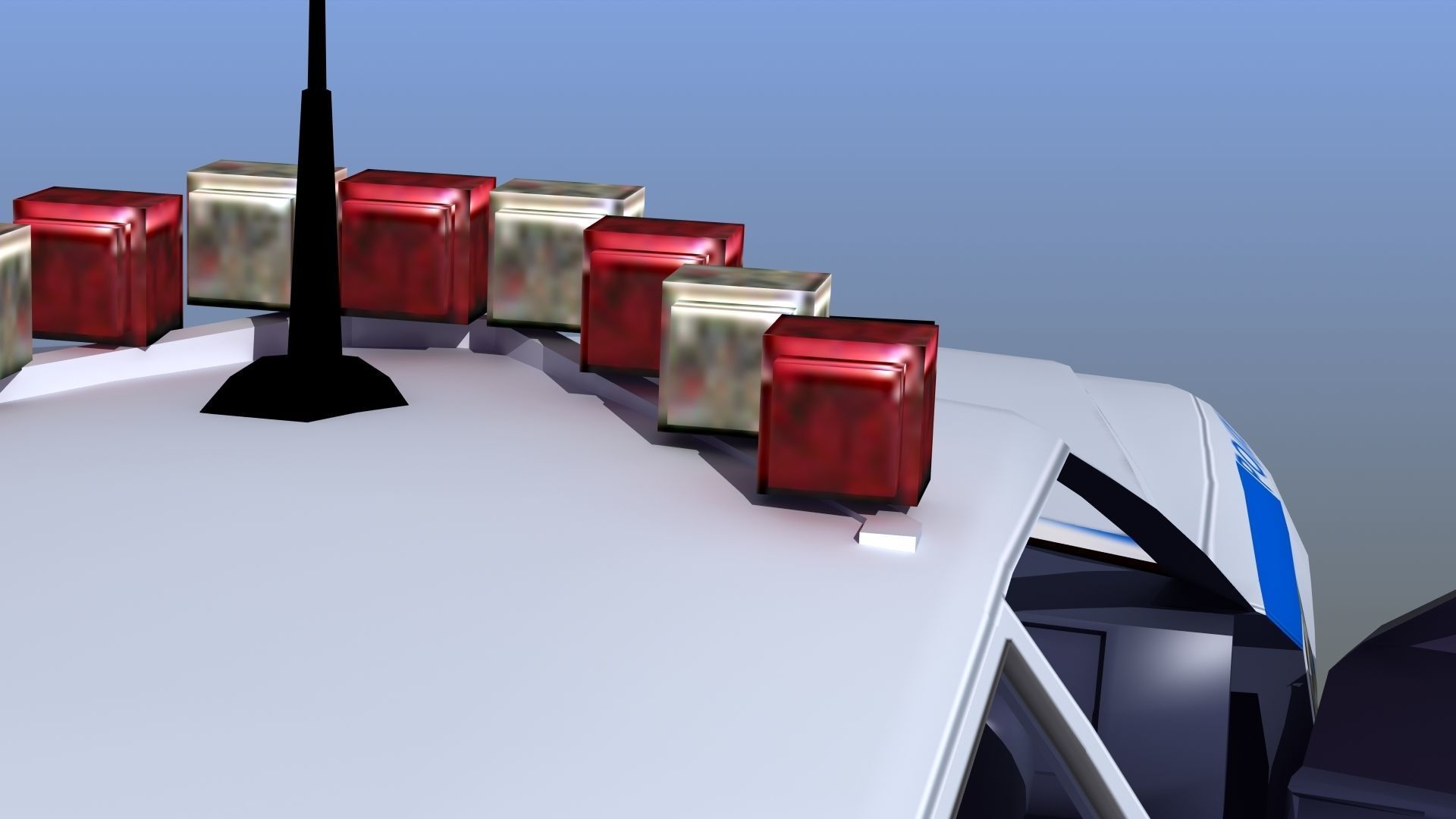 Police Patrol Car Low-poly 3D model_46