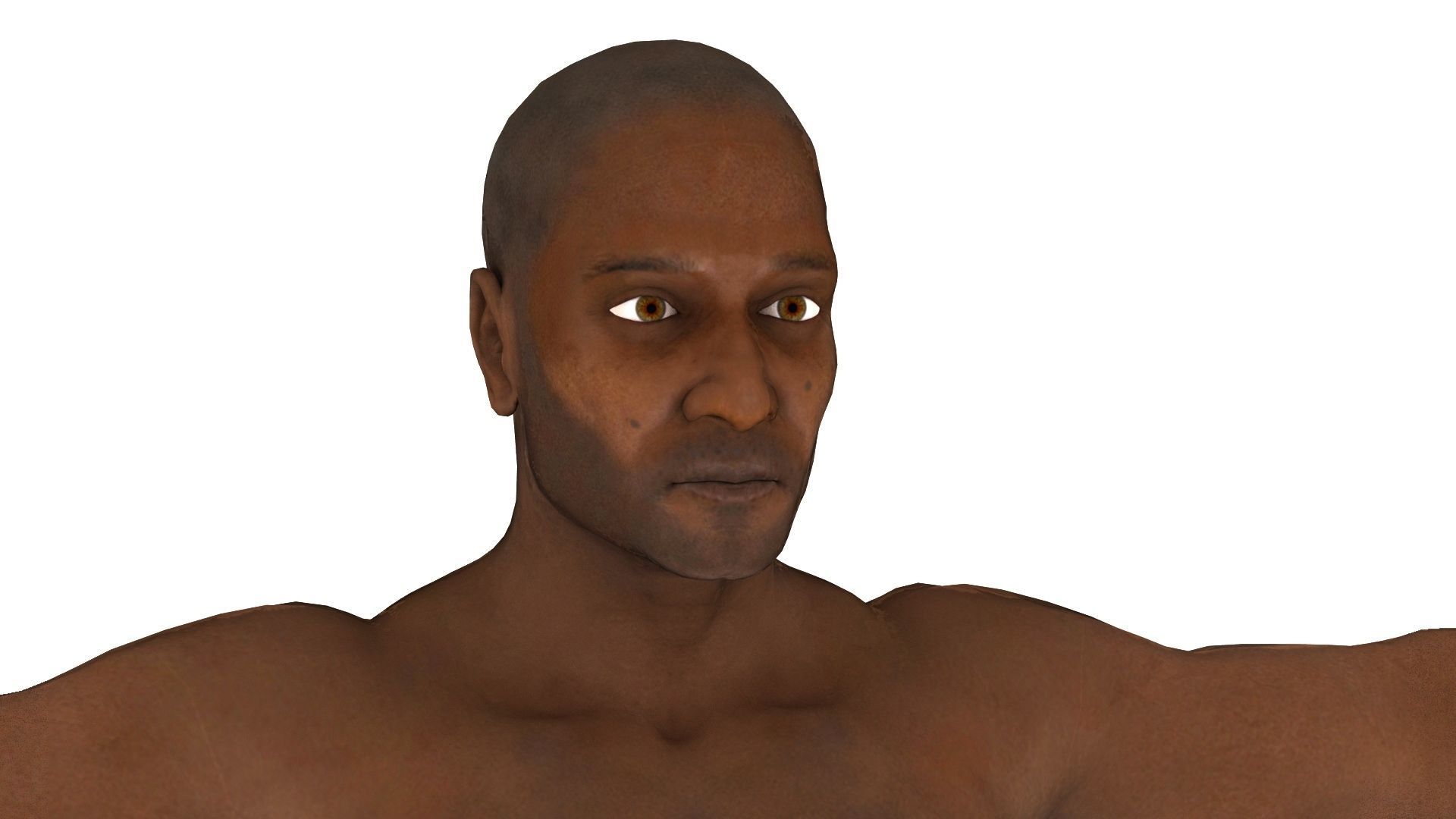 Human body lowpoly model  Low-poly 3D model_1