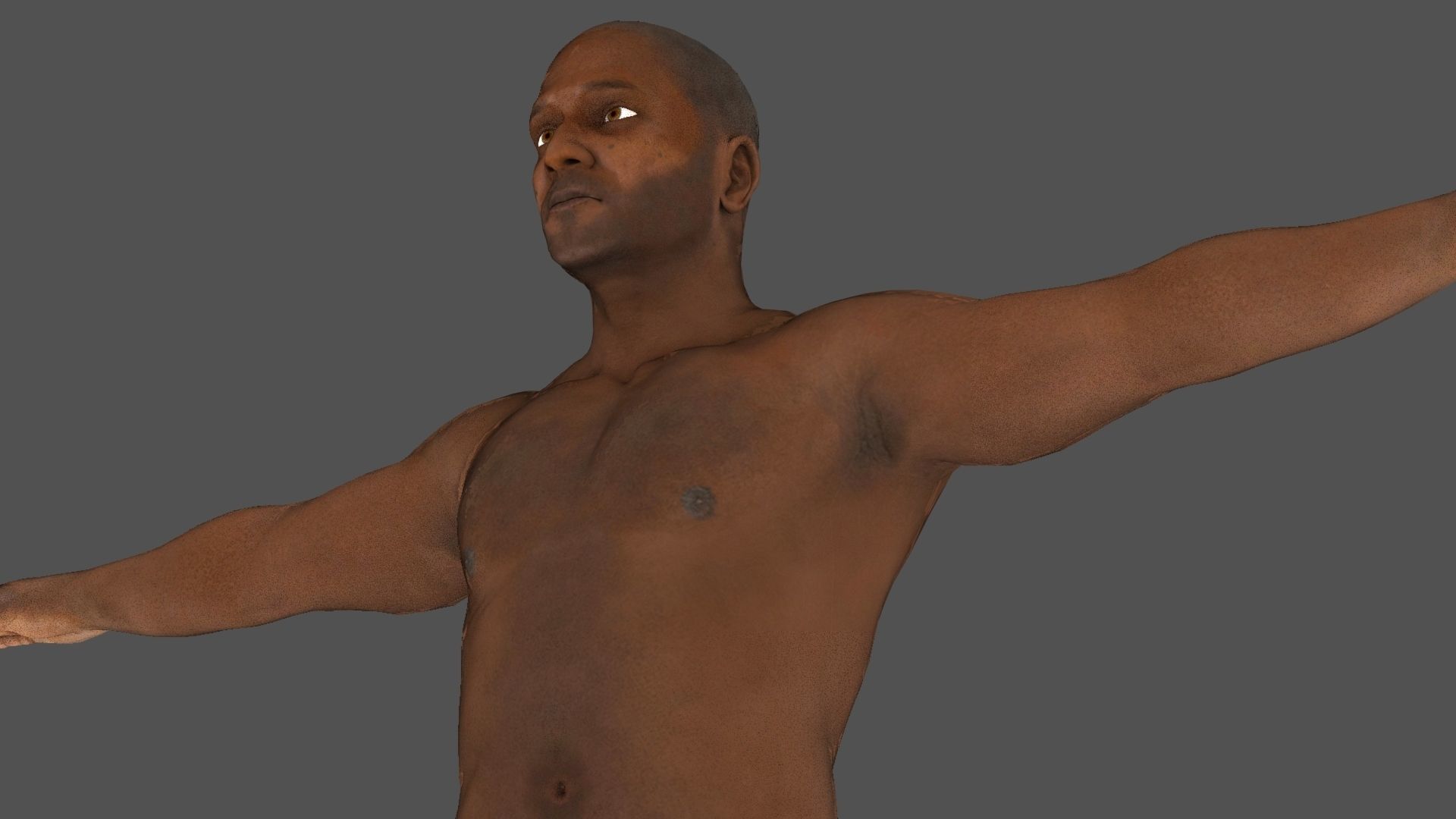 Human body lowpoly model  Low-poly 3D model_7