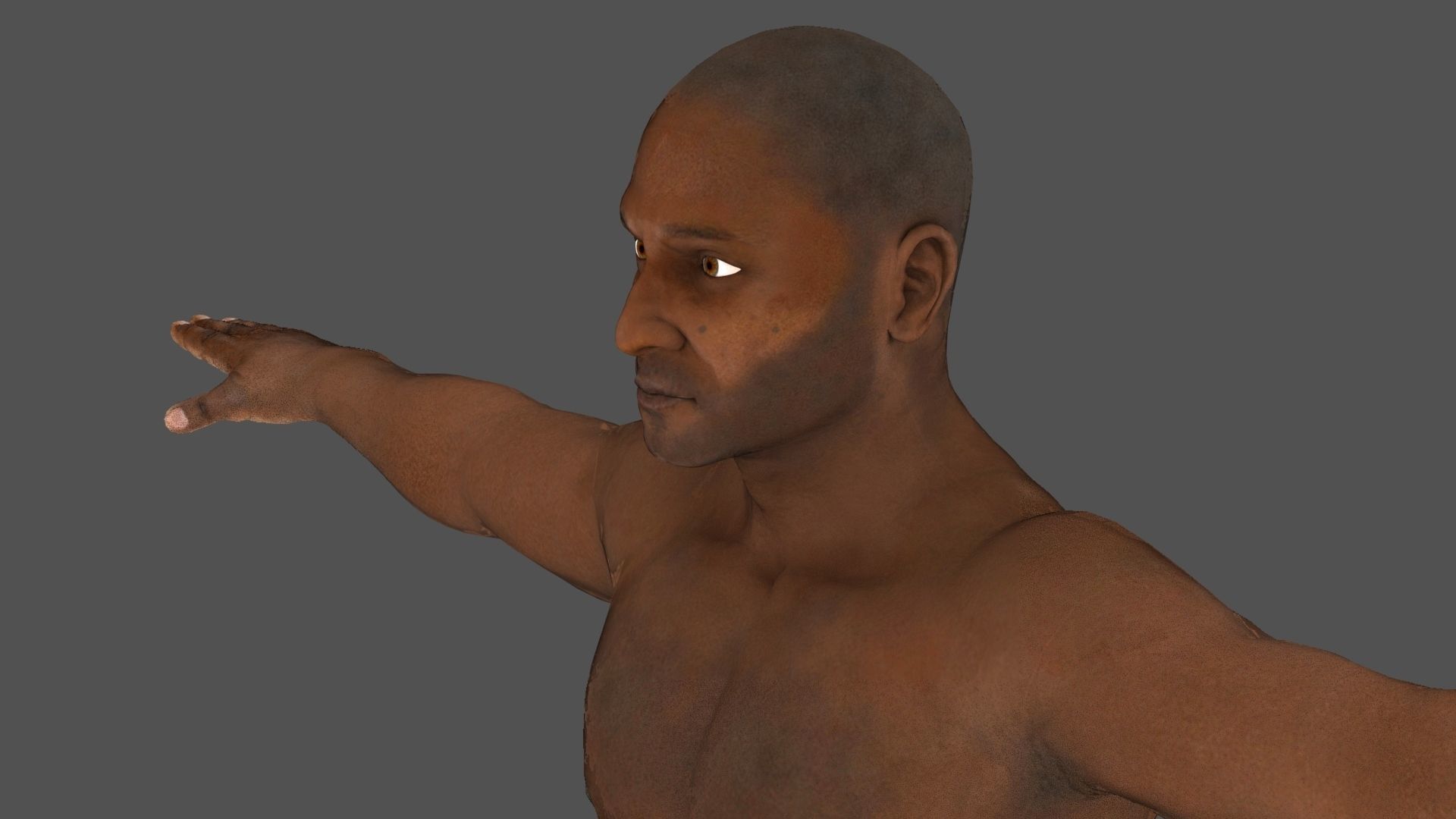 Human body lowpoly model  Low-poly 3D model_2