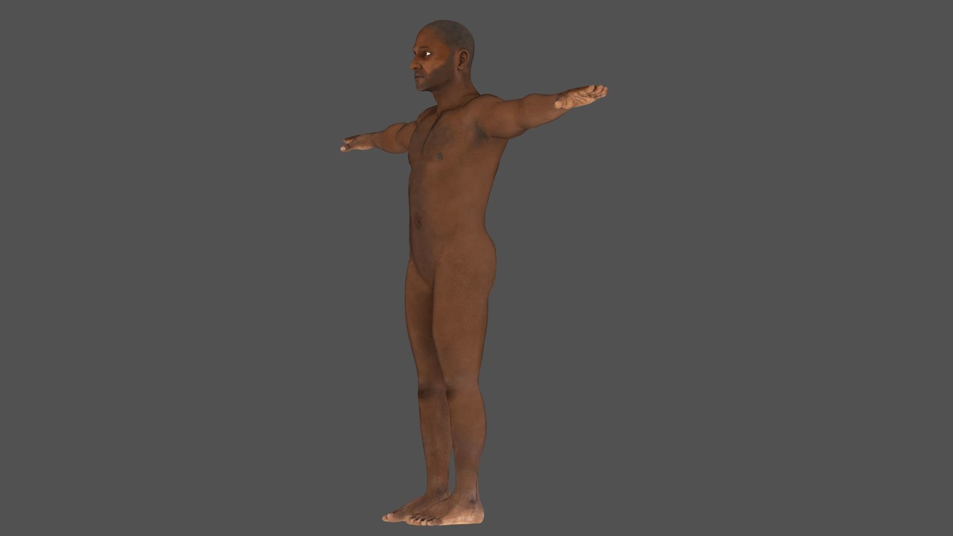 Human body lowpoly model  Low-poly 3D model_4