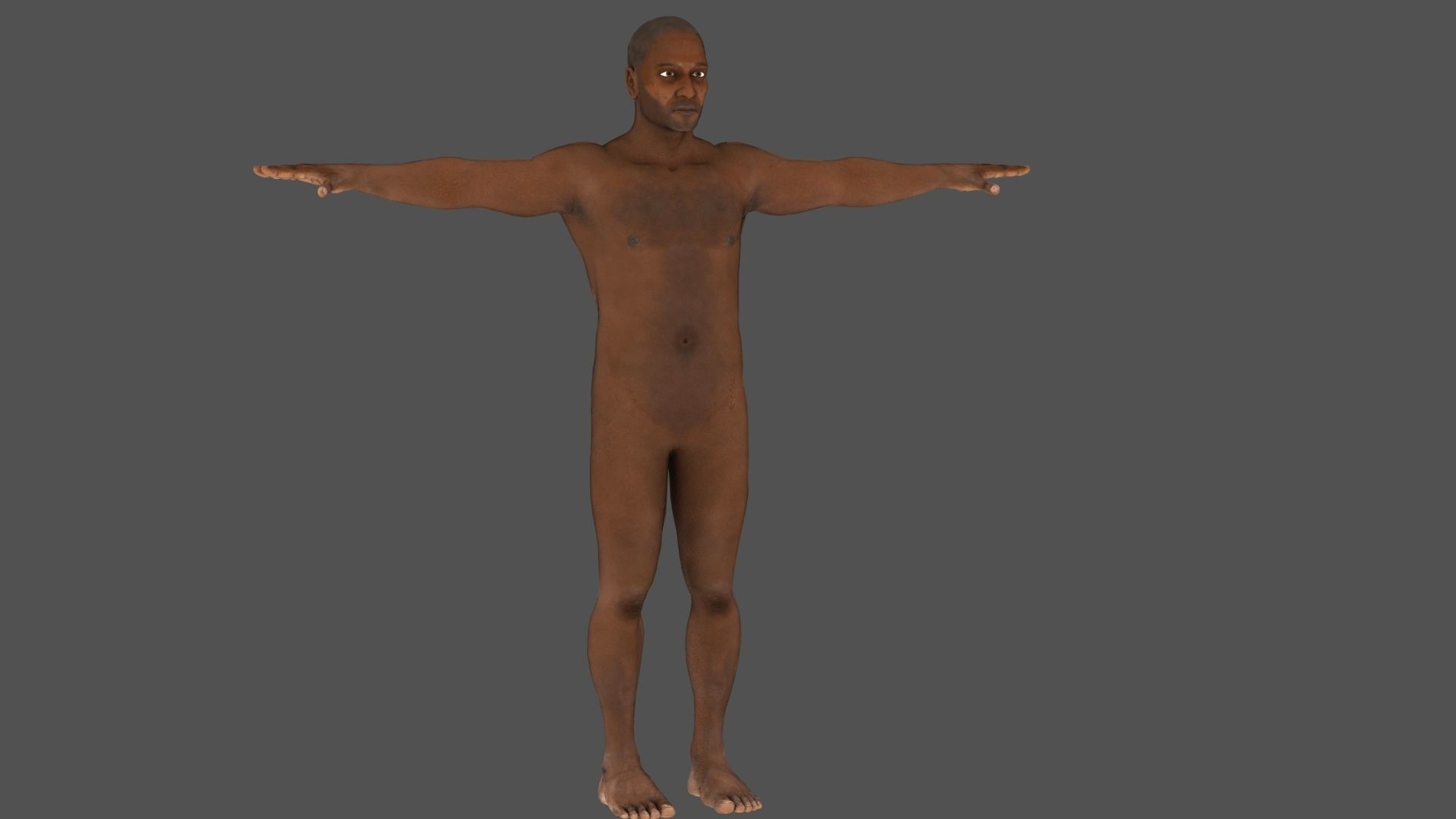 Human body lowpoly model  Low-poly 3D model_3