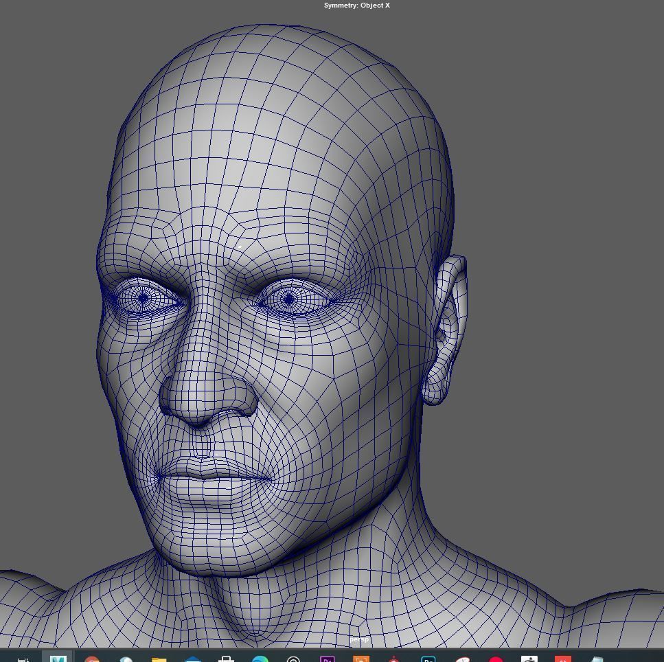 Human body lowpoly model  Low-poly 3D model_10