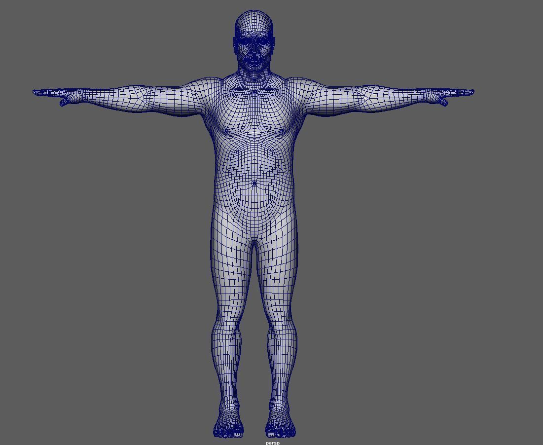 Human body lowpoly model  Low-poly 3D model_9