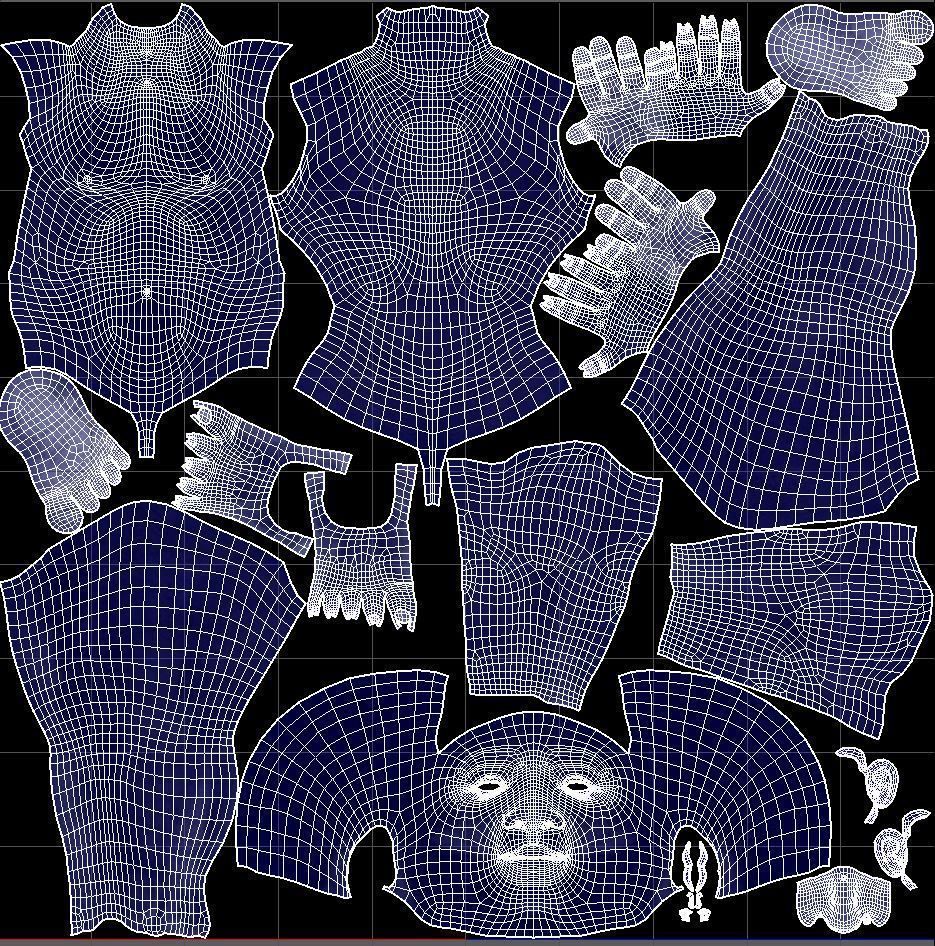 Human body lowpoly model  Low-poly 3D model_8