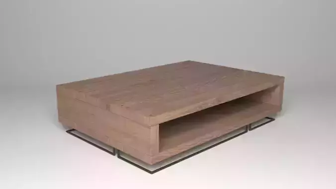 Rustic Table with Metal Legs