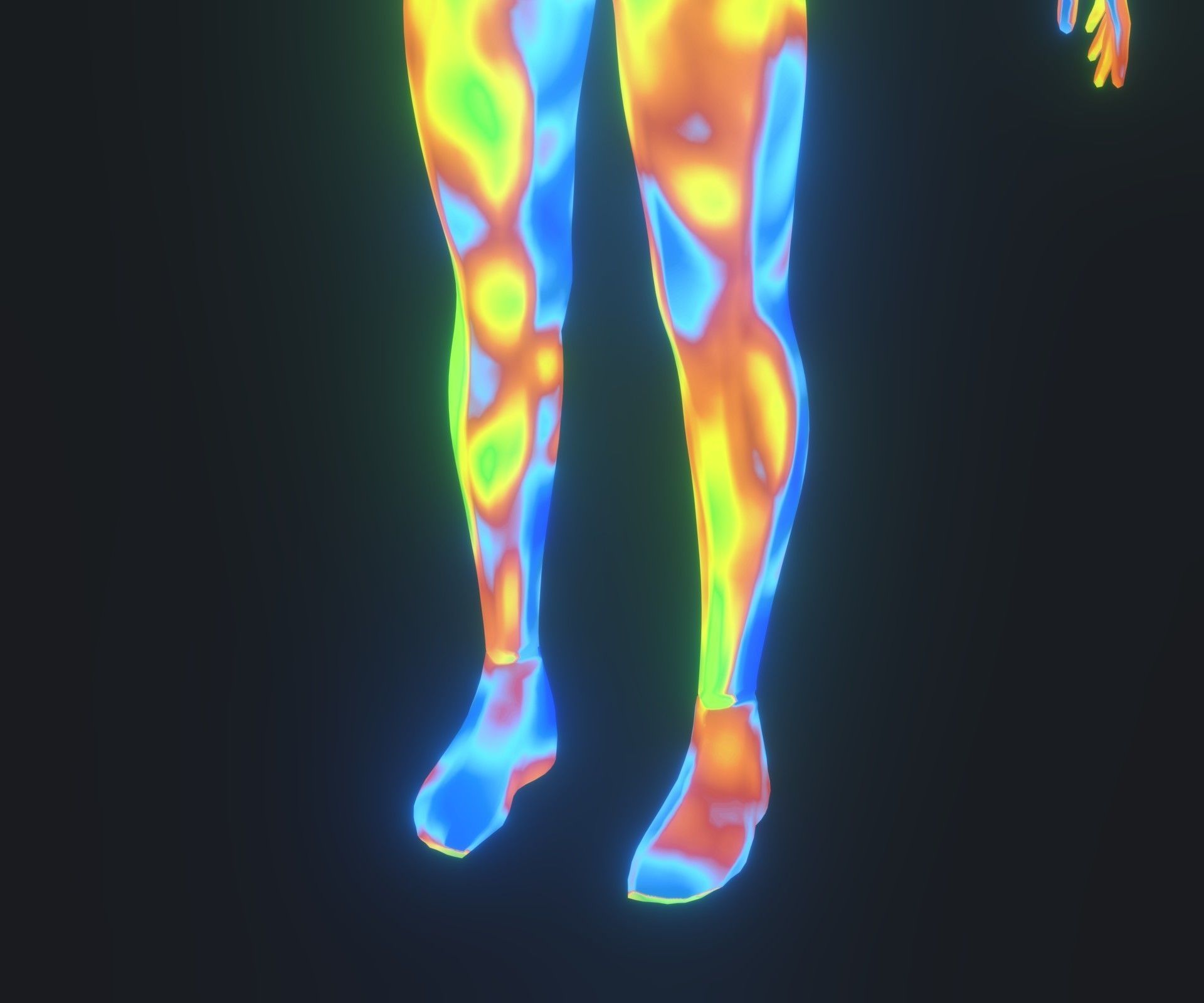 Human Thermal Image Heatmap Male and Female 3D Model Low-poly 3D model_36