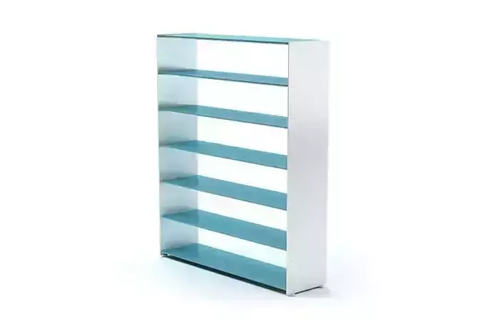 Blue Six Section Aandres Shelf