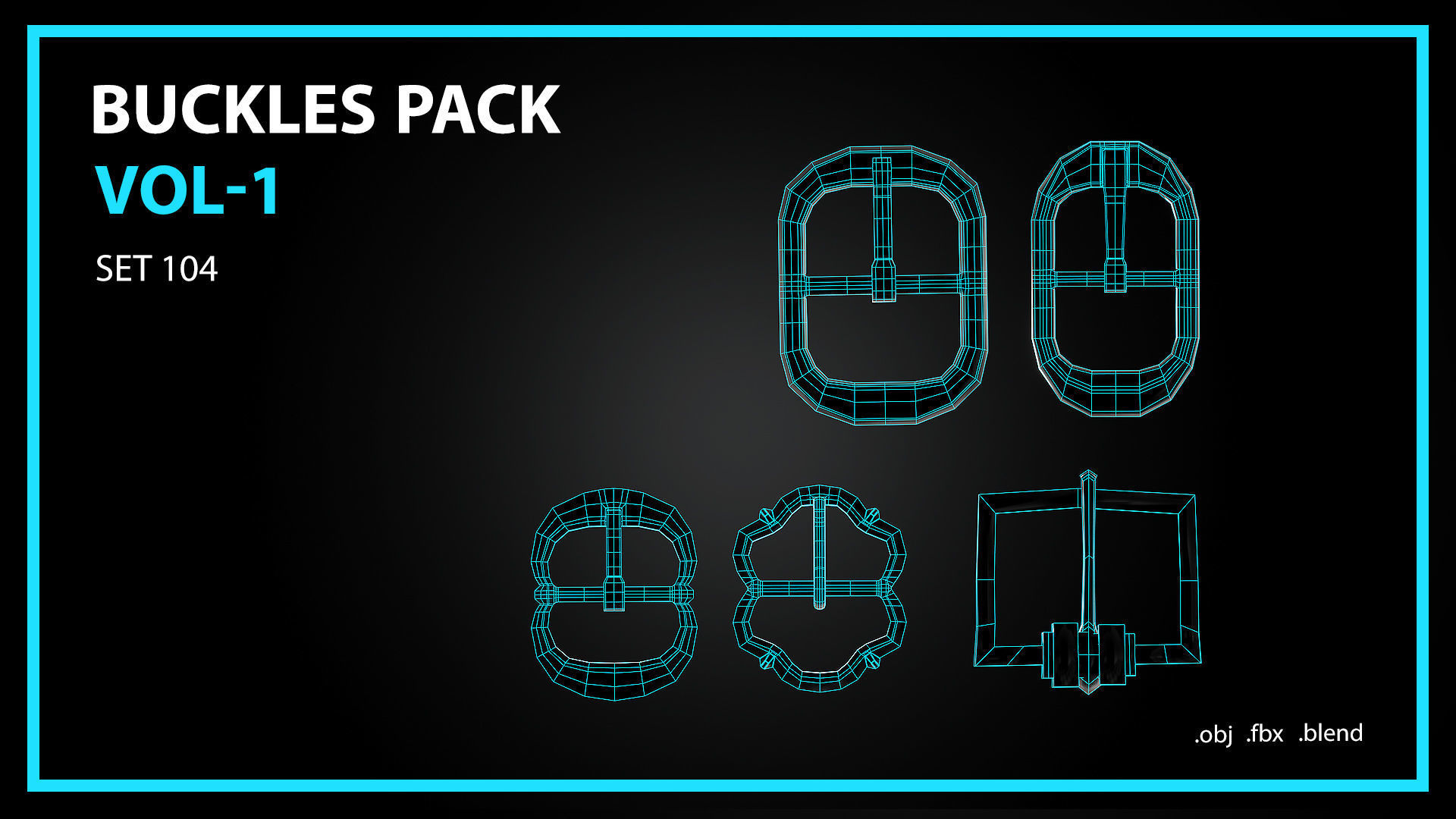 Buckles Snap Hooks Strap Adjusters Pack Vol 1 3D model_10