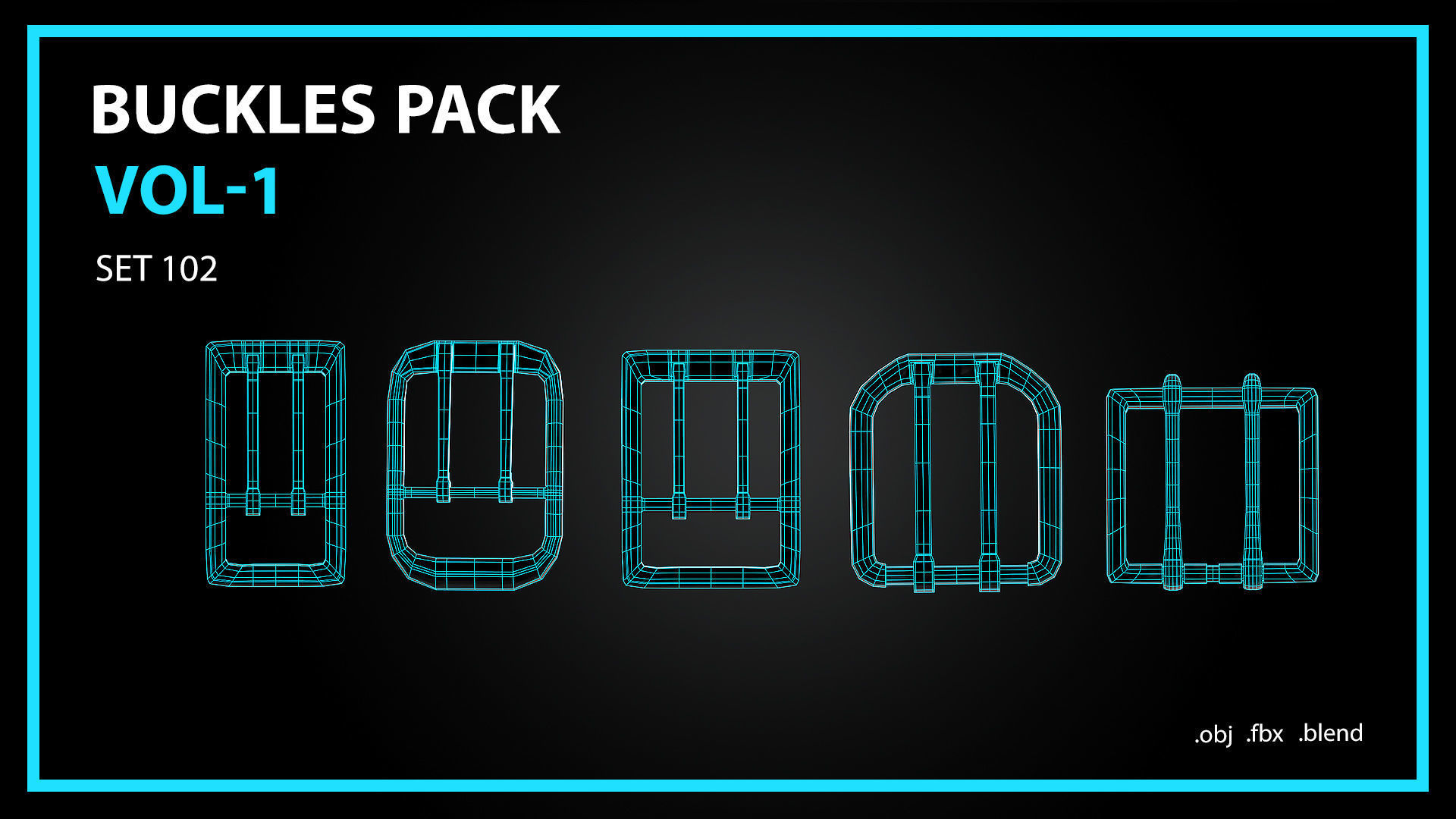 Buckles Snap Hooks Strap Adjusters Pack Vol 1 3D model_6