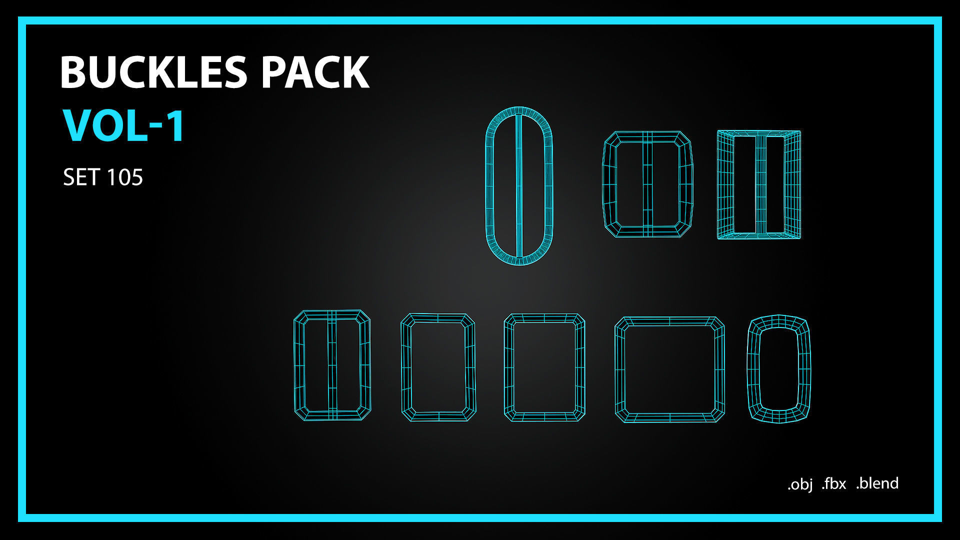 Buckles Snap Hooks Strap Adjusters Pack Vol 1 3D model_12