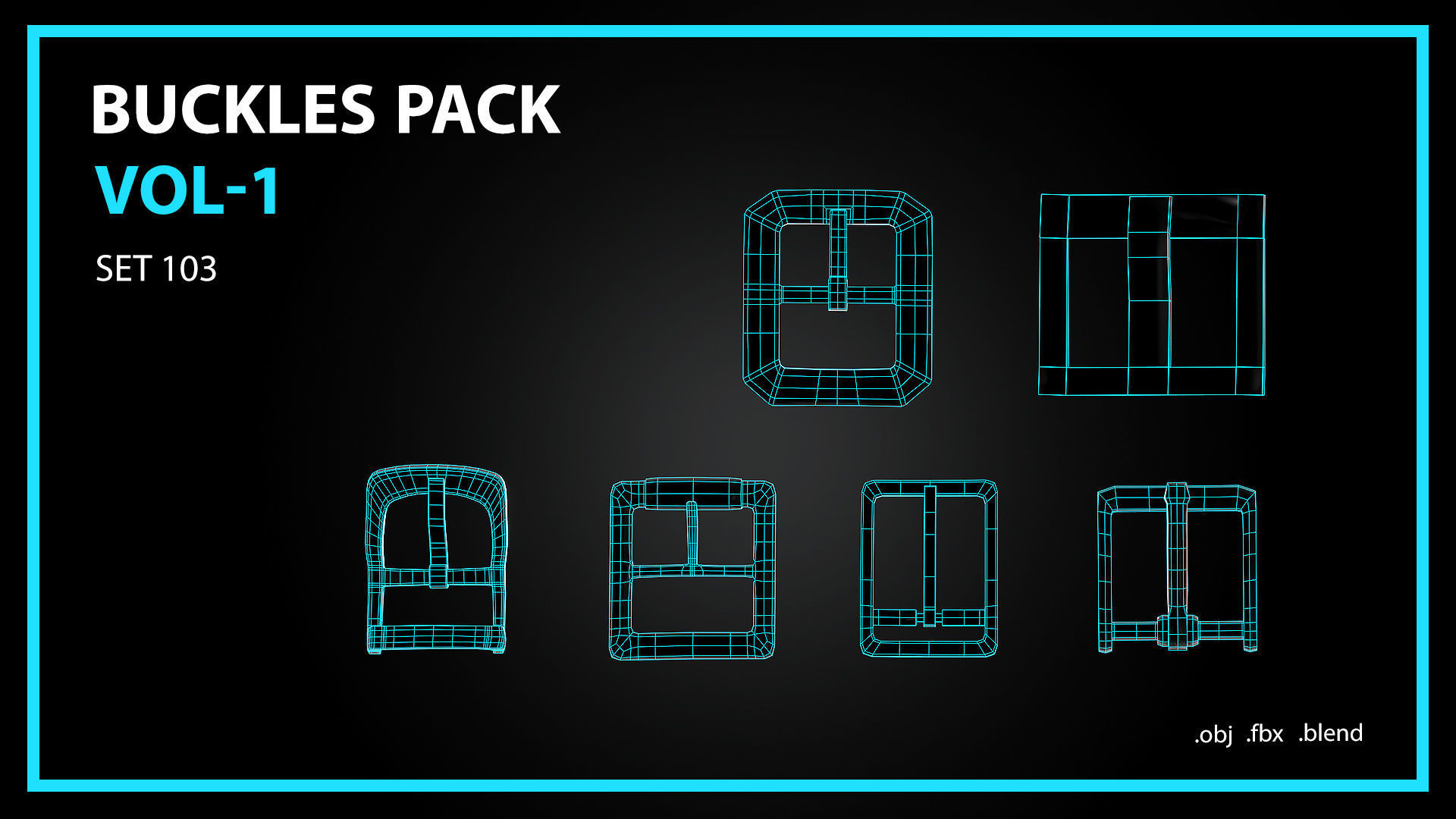 Buckles Snap Hooks Strap Adjusters Pack Vol 1 3D model_8